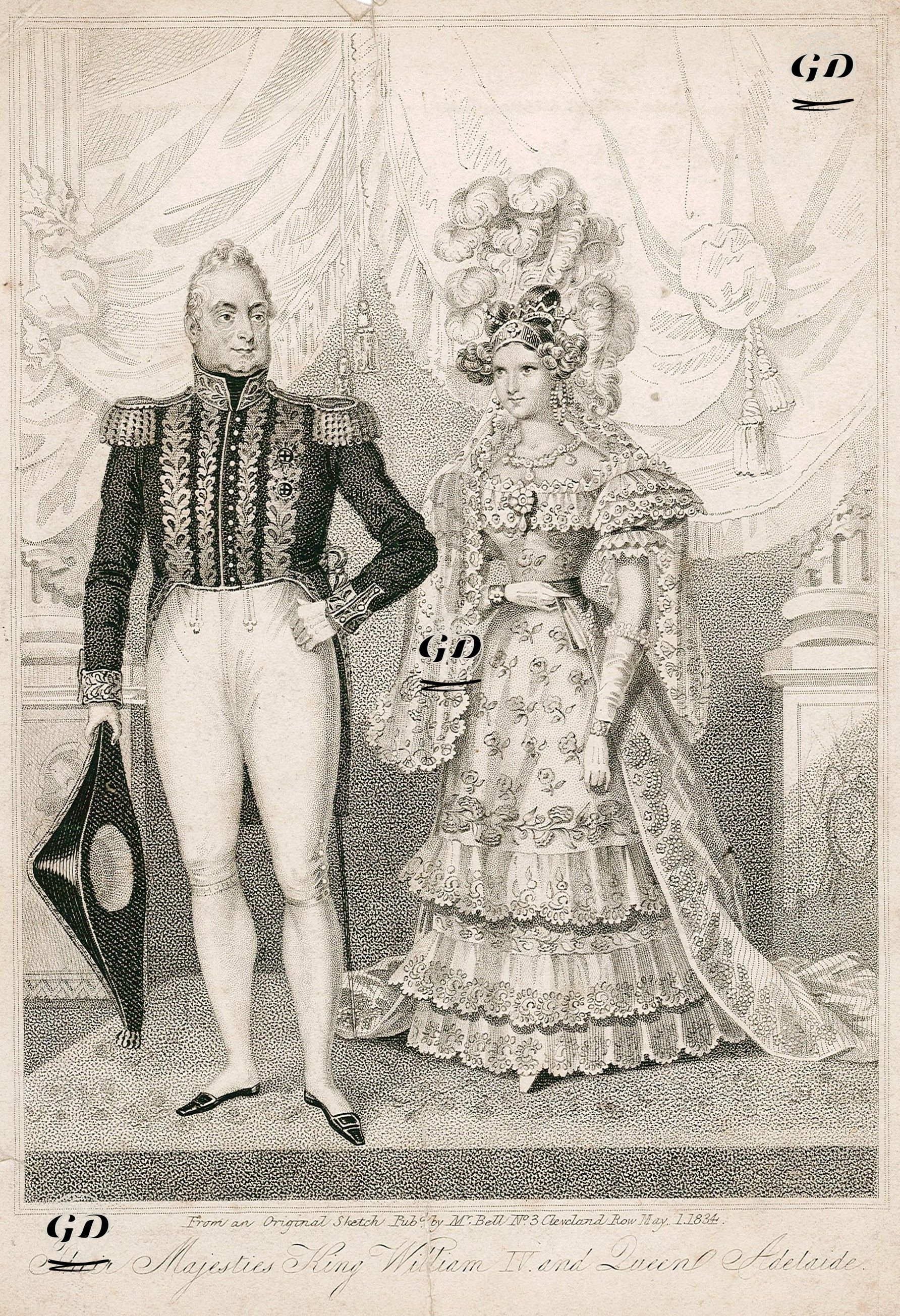 İngiltere Kralı IV. William Ve Kraliçe Adelaide (Kraliyet Dönemi 1830-1837) -  - 1834