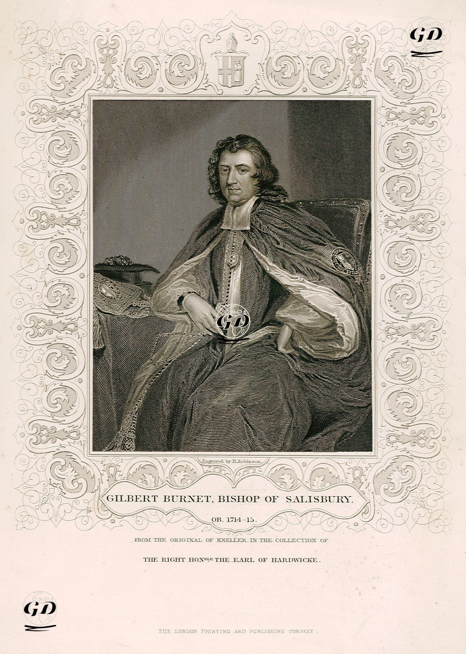 Salisbury Piskoposu Gilbert Burnet -  - 1840's
