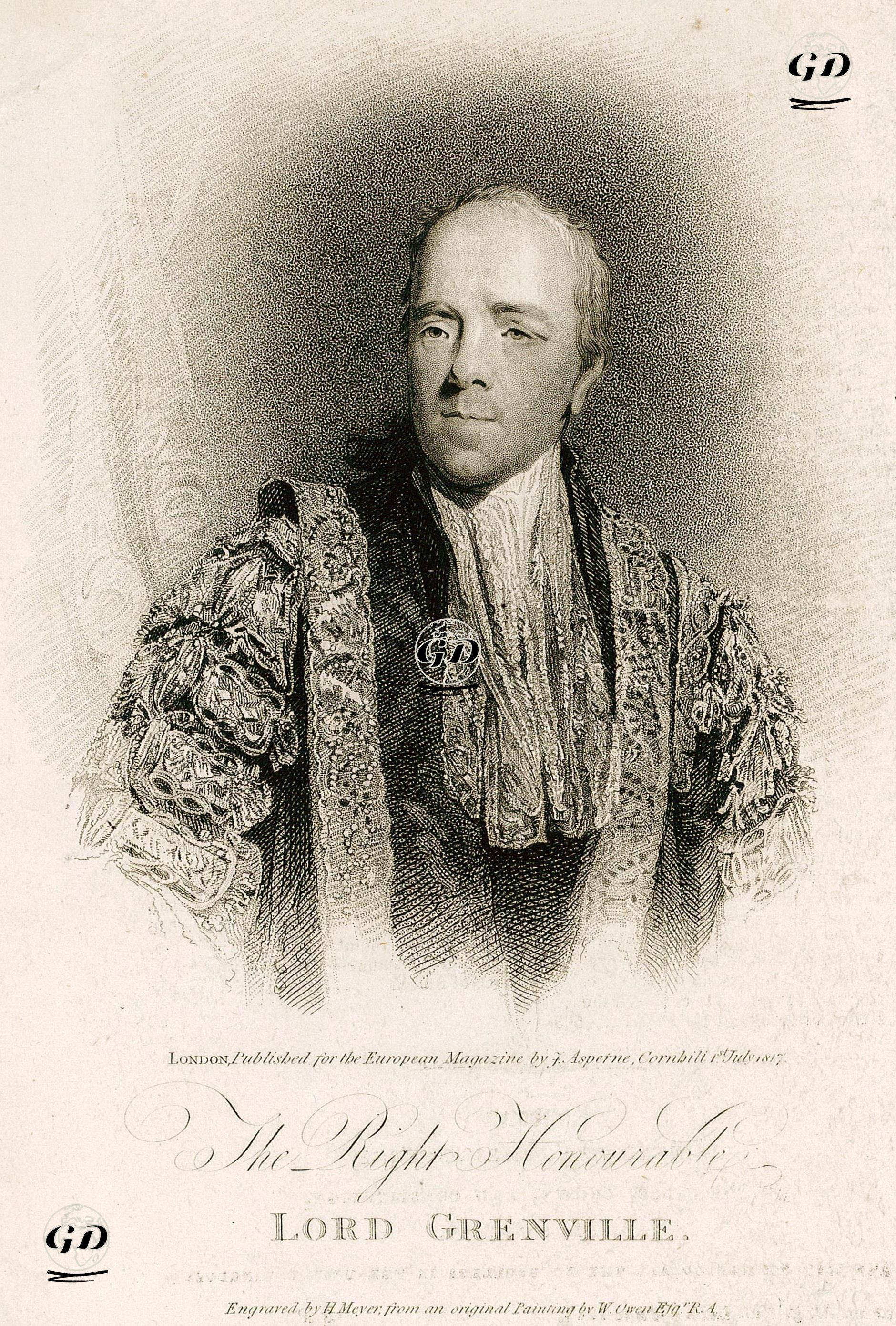 The Right Honourable Lord Grenville - William Owen (1769-1825) - 1817