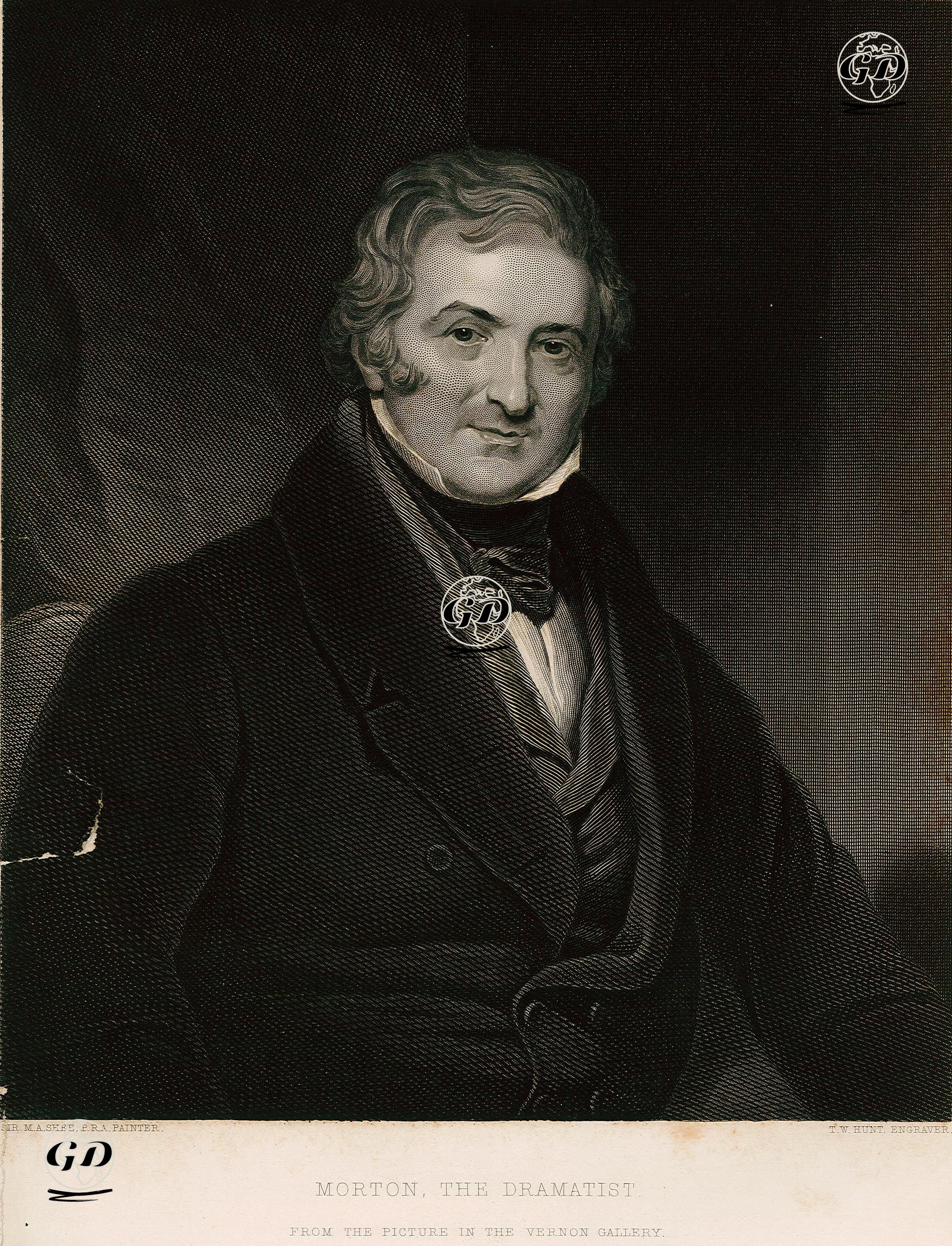 Oyun Yazarı Thomas Morton  - Martin Archer Shee (1769-1850) - 1855