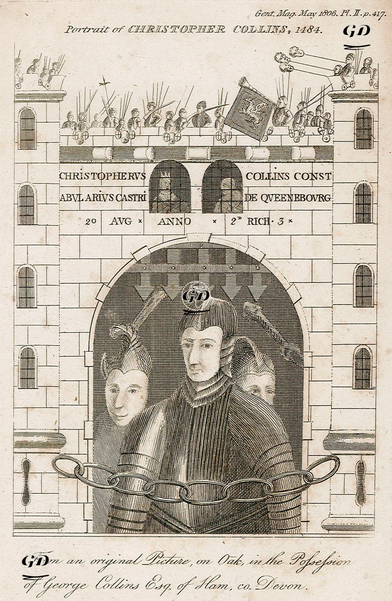 1484 Yılında Queenborough Kalesi Komutanı Christopher Collins -  - 1806