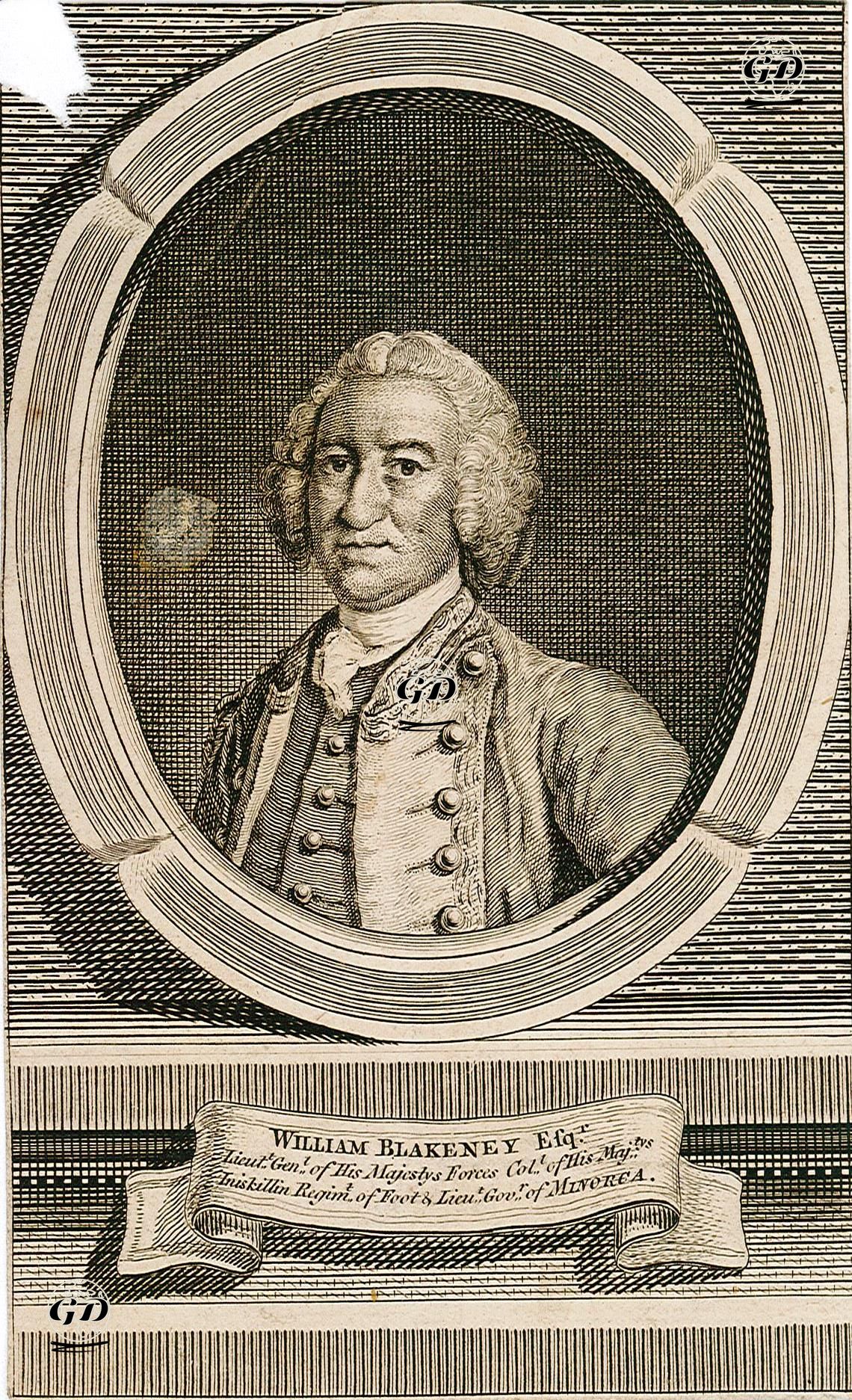 Minorca Savunucu General William Blakeney -  - 1756