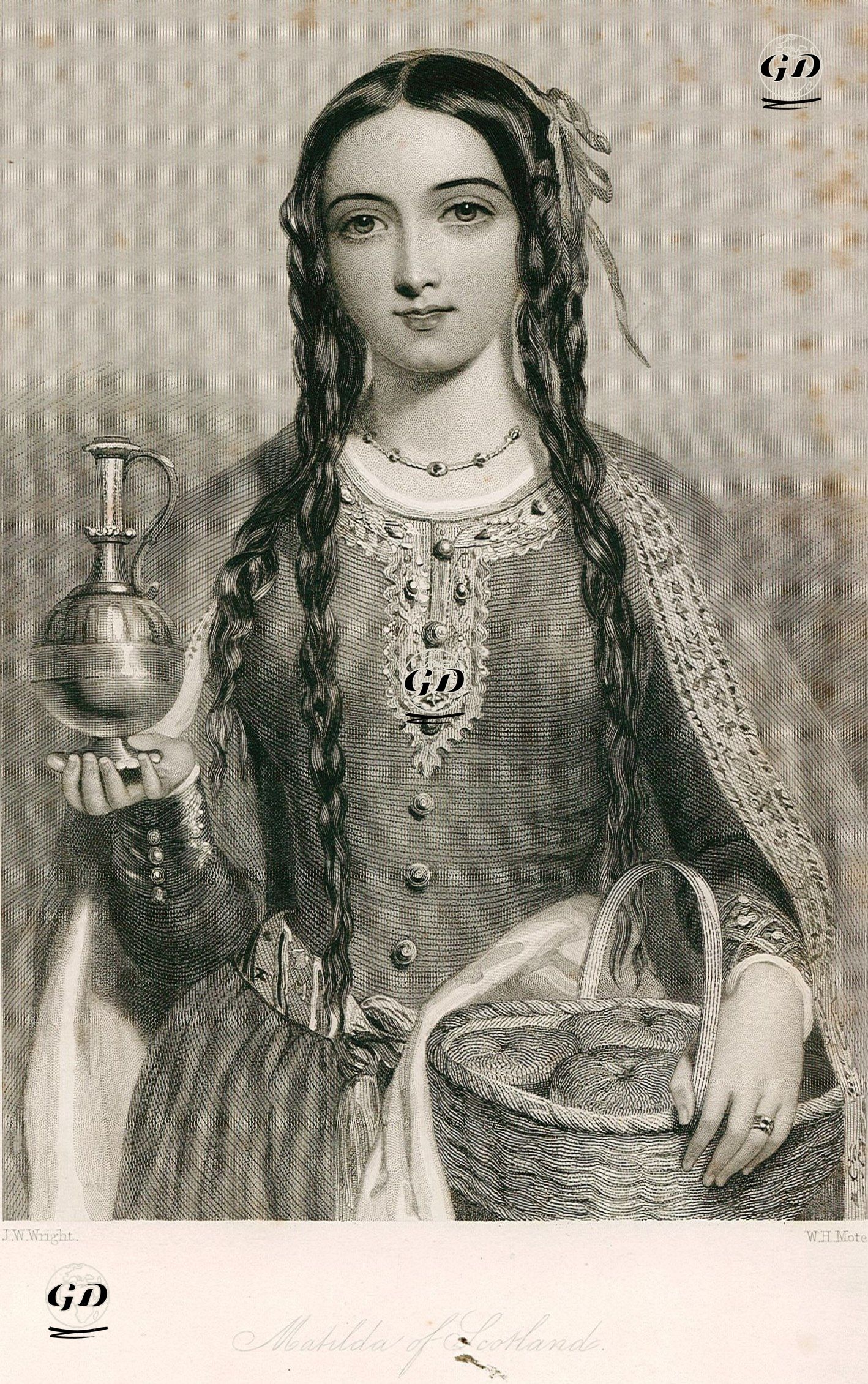 Matilda Of Scotland - John William Wright (1802 -1848) - 1862