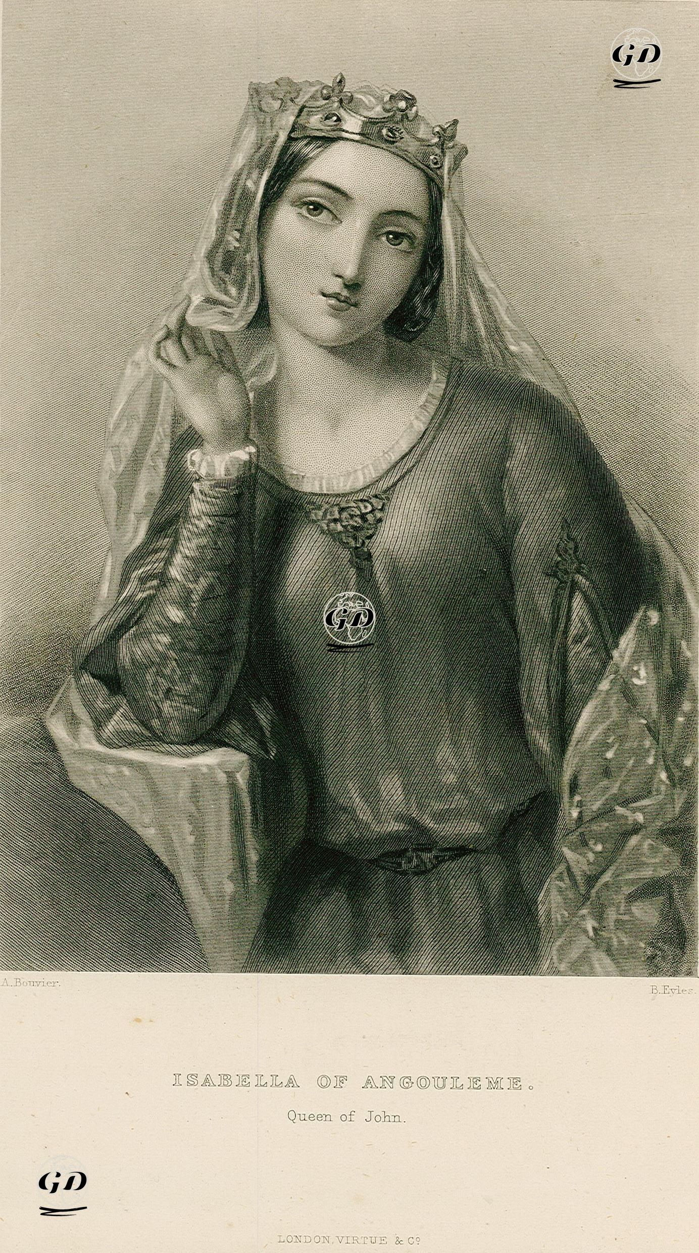 İngiltere Kralı John'un Eşi Kraliçe Angoulemeli İsabella - Augustus Jules Bouvier (1827–1881) - 1851