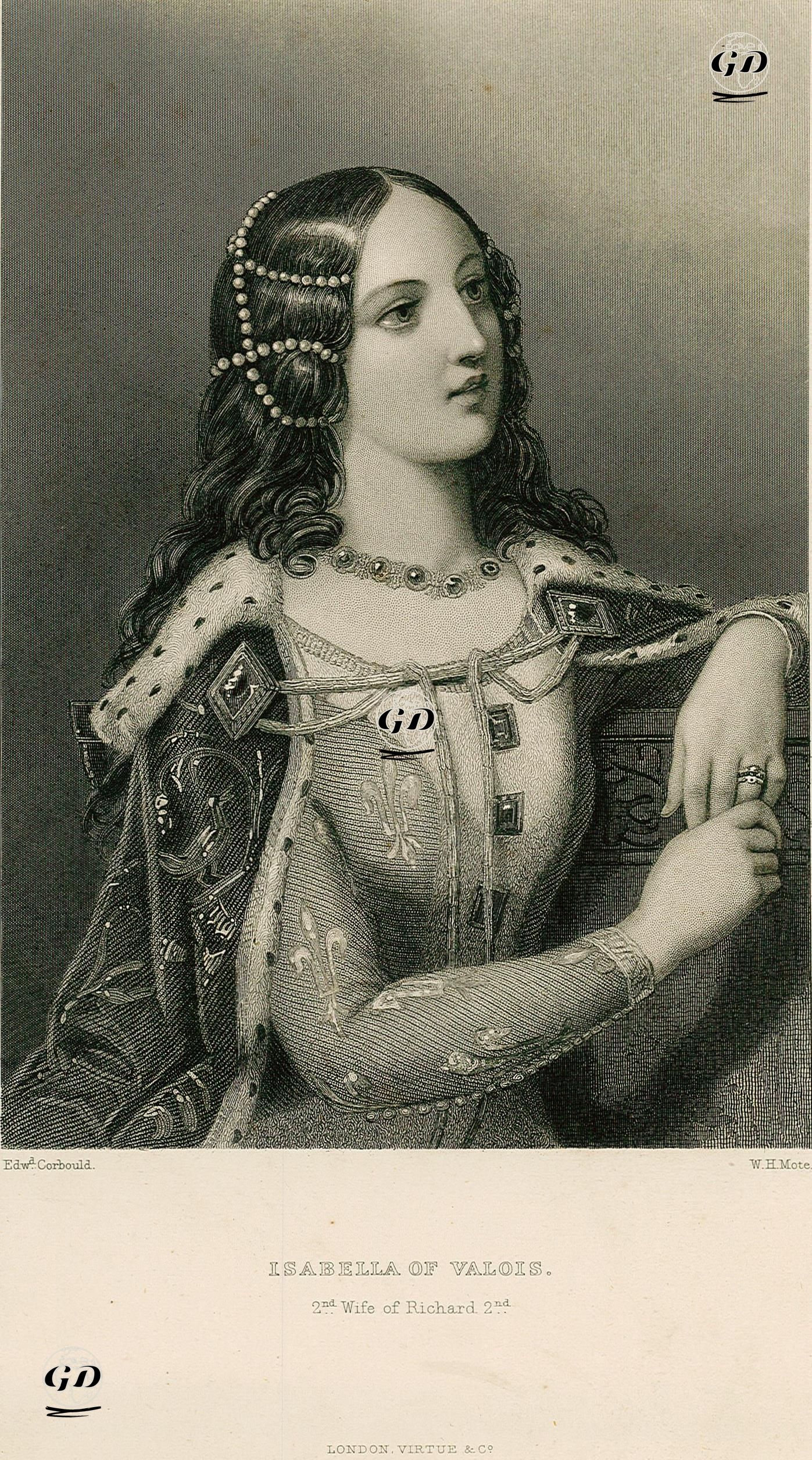 Isabella Of Valois, 2rd Wife Of Richard 2rd - Edward Henry Corbould (1815-1905) - 1851