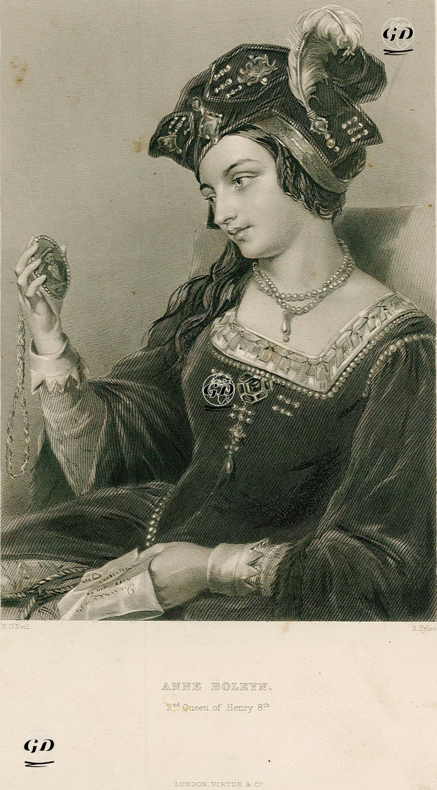 Anne Boleyn, 2nd Queen Of Henry 8th - Henry Nelson O'Neil (1817-1880) - 1851