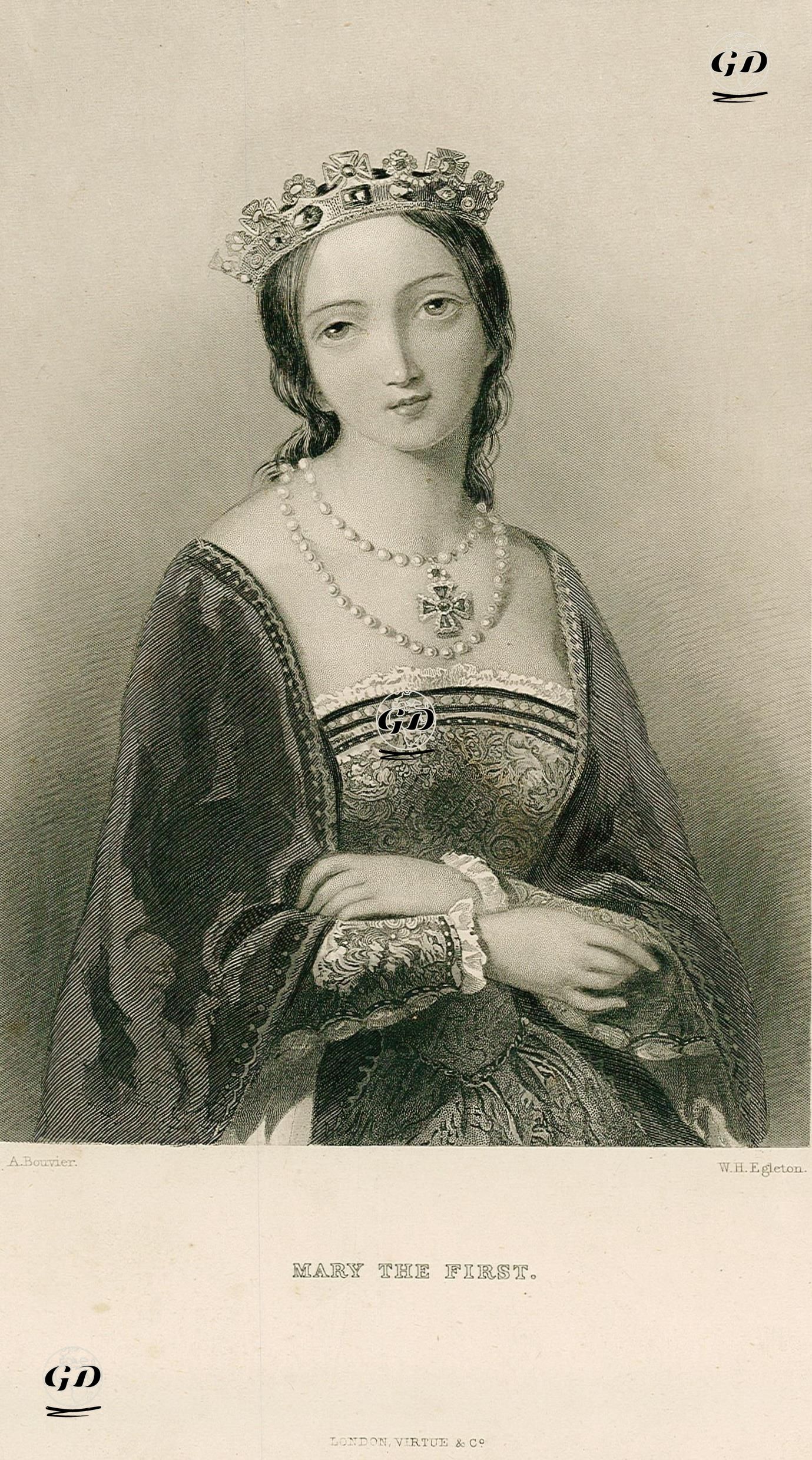 İngiltere ve İrlanda kraliçesi I. Mary - Augustus Jules Bouvier (1827–1881) - 1851