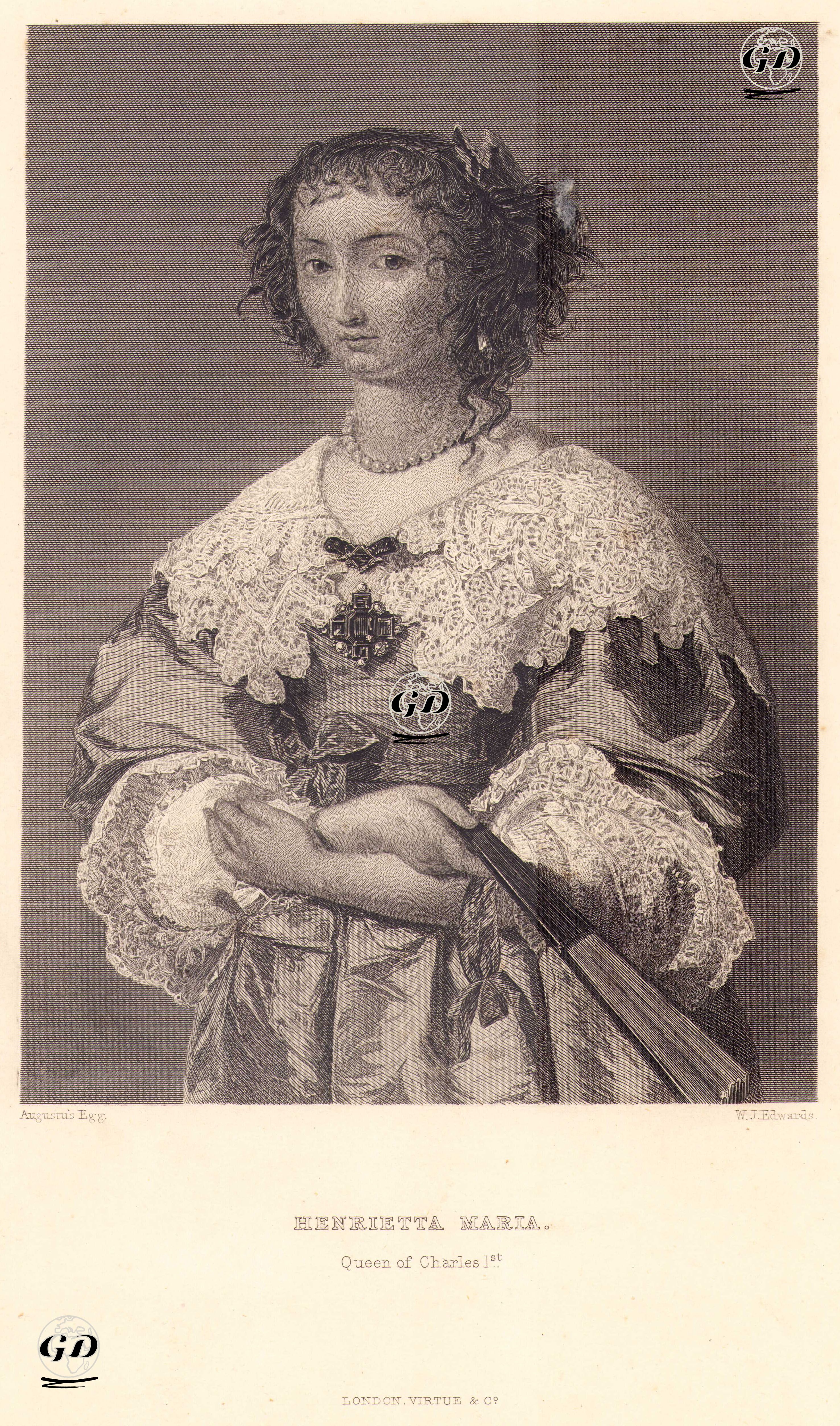 İngiltere Kralı I.Charles'ın Eşi Kraliçe Henrietta Maria - Augustus Leopold Egg (1816-1863) - 1851