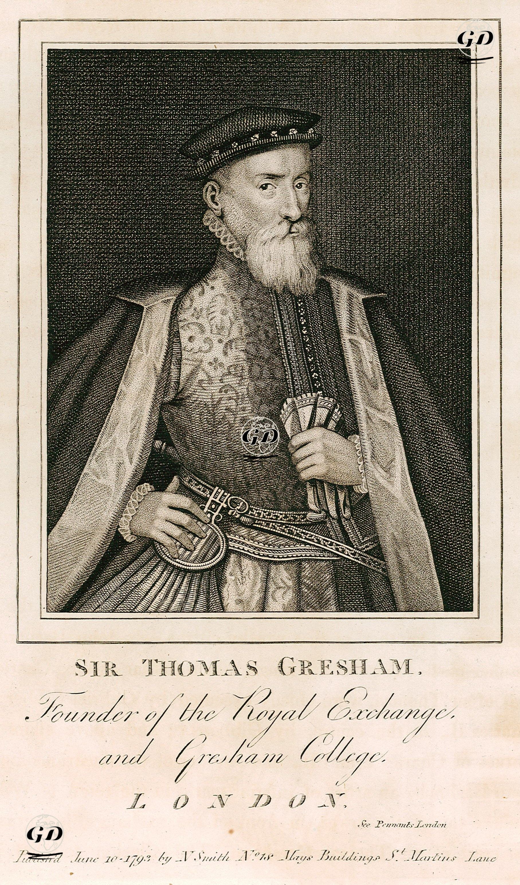 Londra Borsası Ve Gresham Üniversitesinin Kurucusu Thomas Gresham -  - 1793