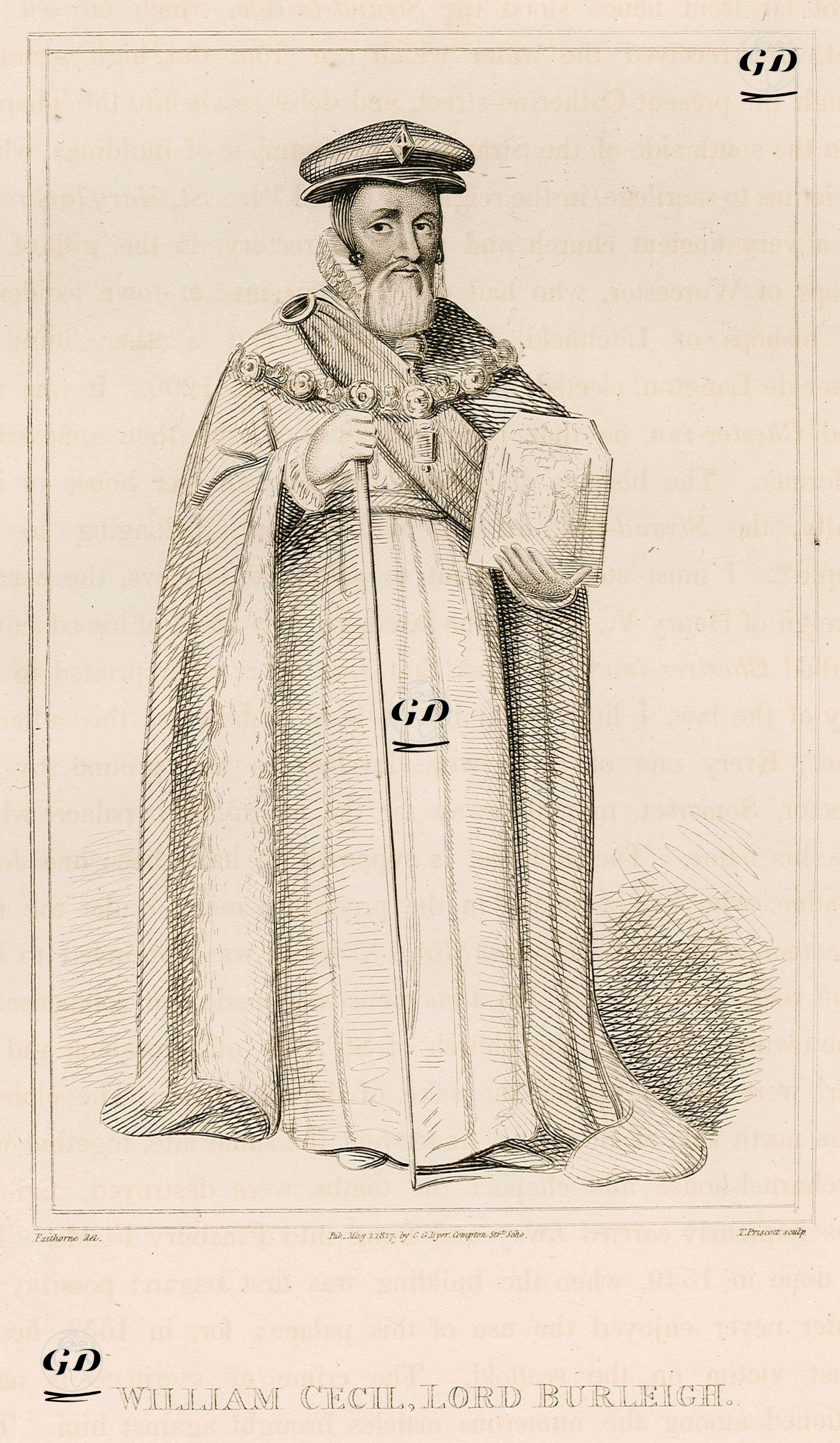 William Cecil, Lord Burleigh - William Faithorne (1616-1691) - 1817