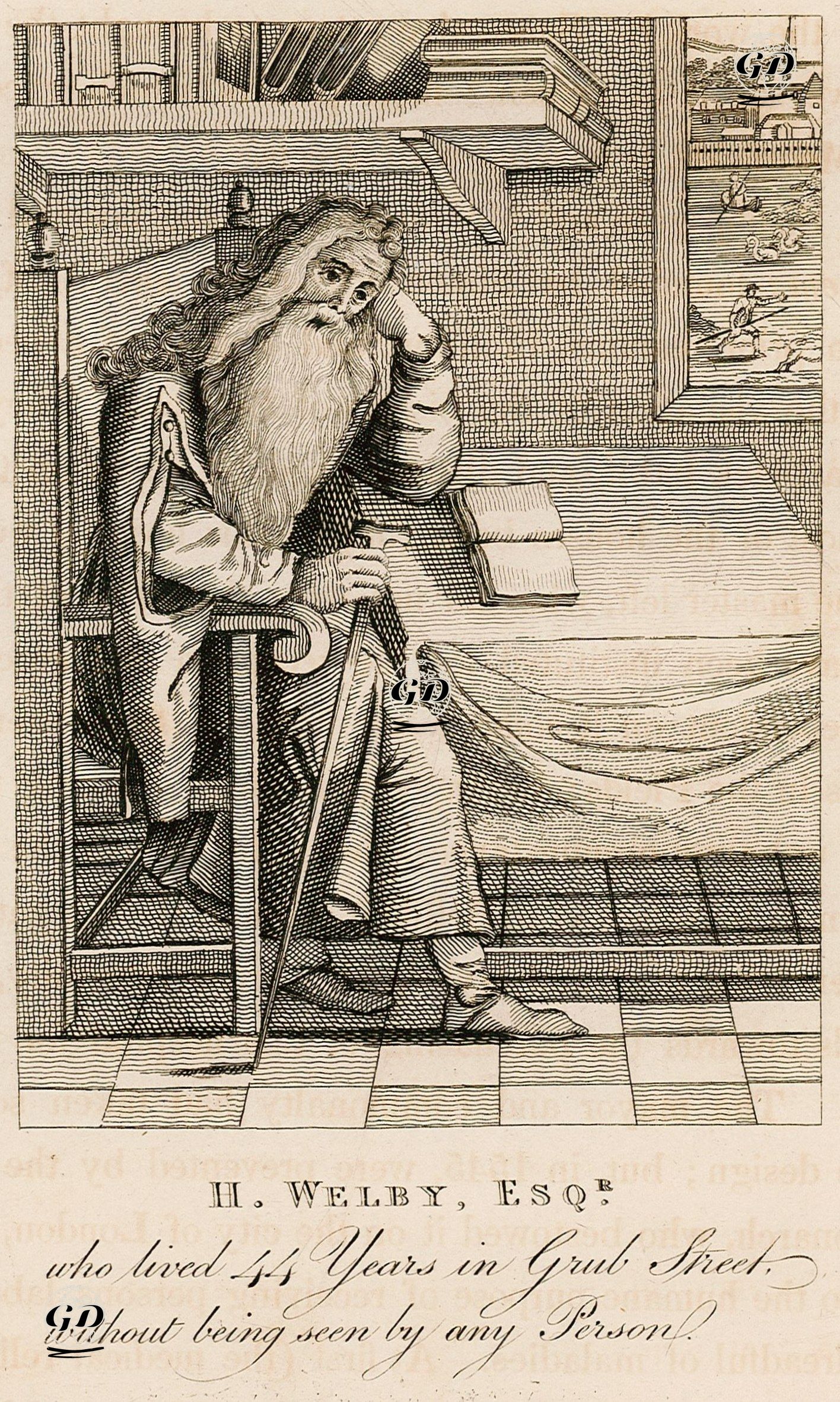 Henry Welby Who Lived 44 Years In Grub Street Without Being Seen By Any Person -  - 1803