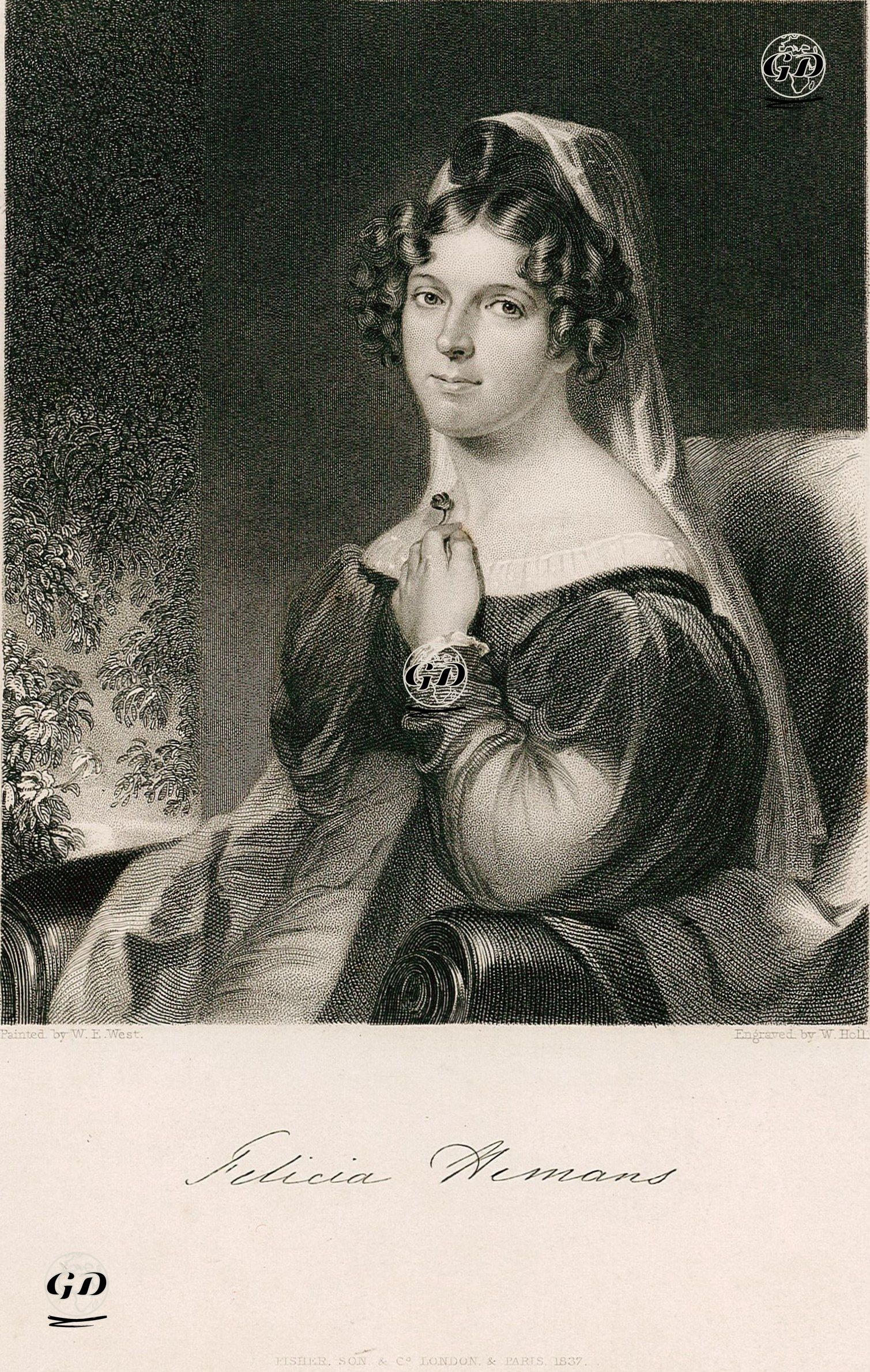 Felicia Hemans - W.E.West - 1837
