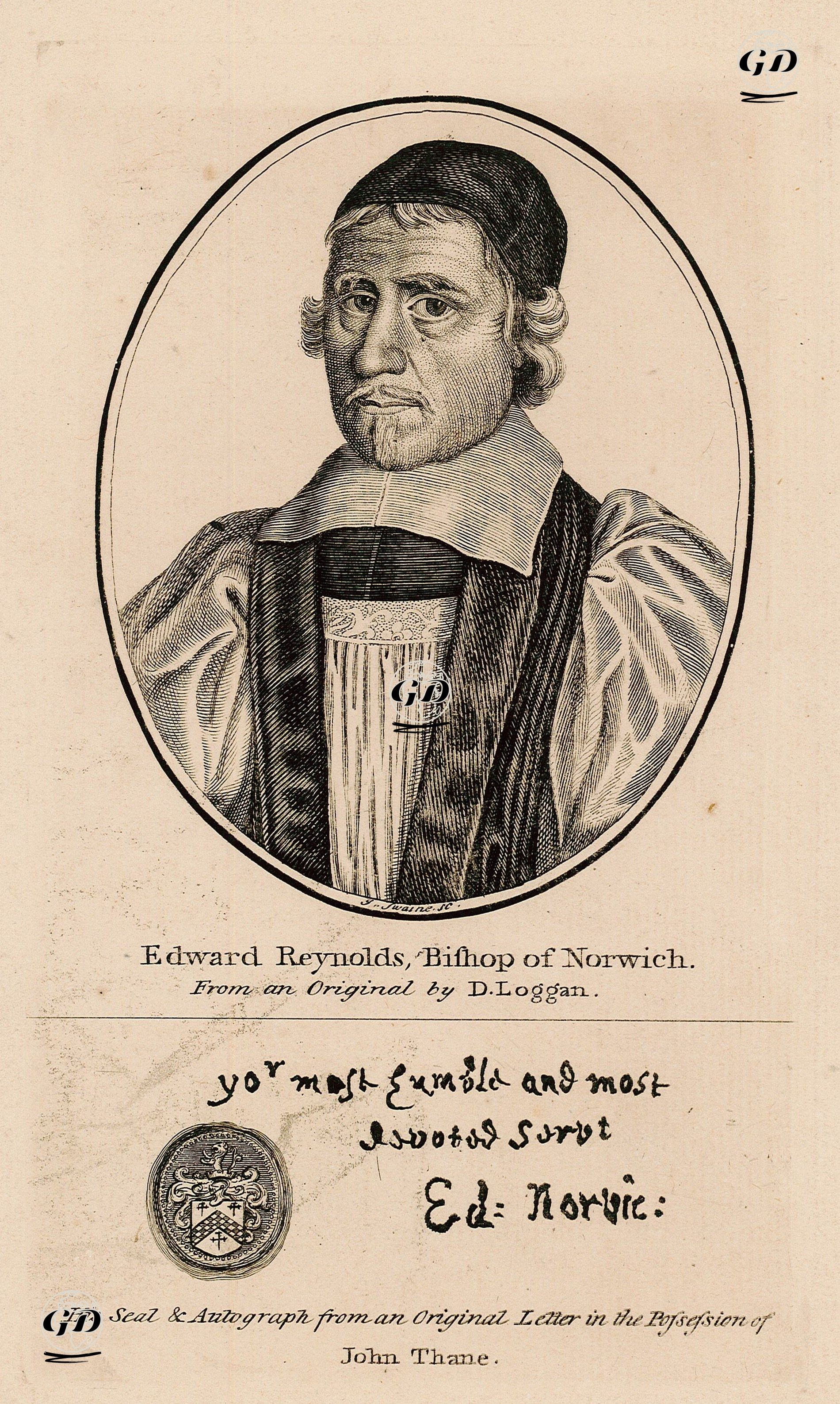 Norwich Piskoposu Edward Reynolds - David Loggan (1634-1692) - 1820