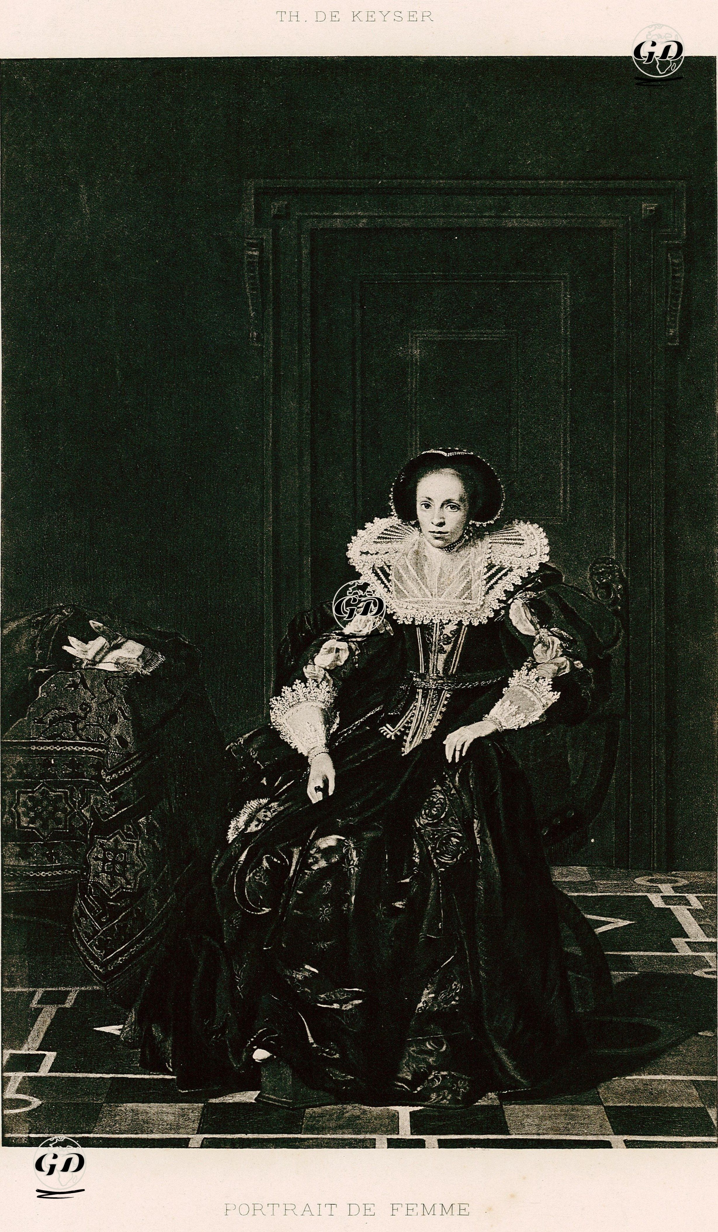 Kadın Portresi - Thomas de Keyser (1596-1667) - 1880's