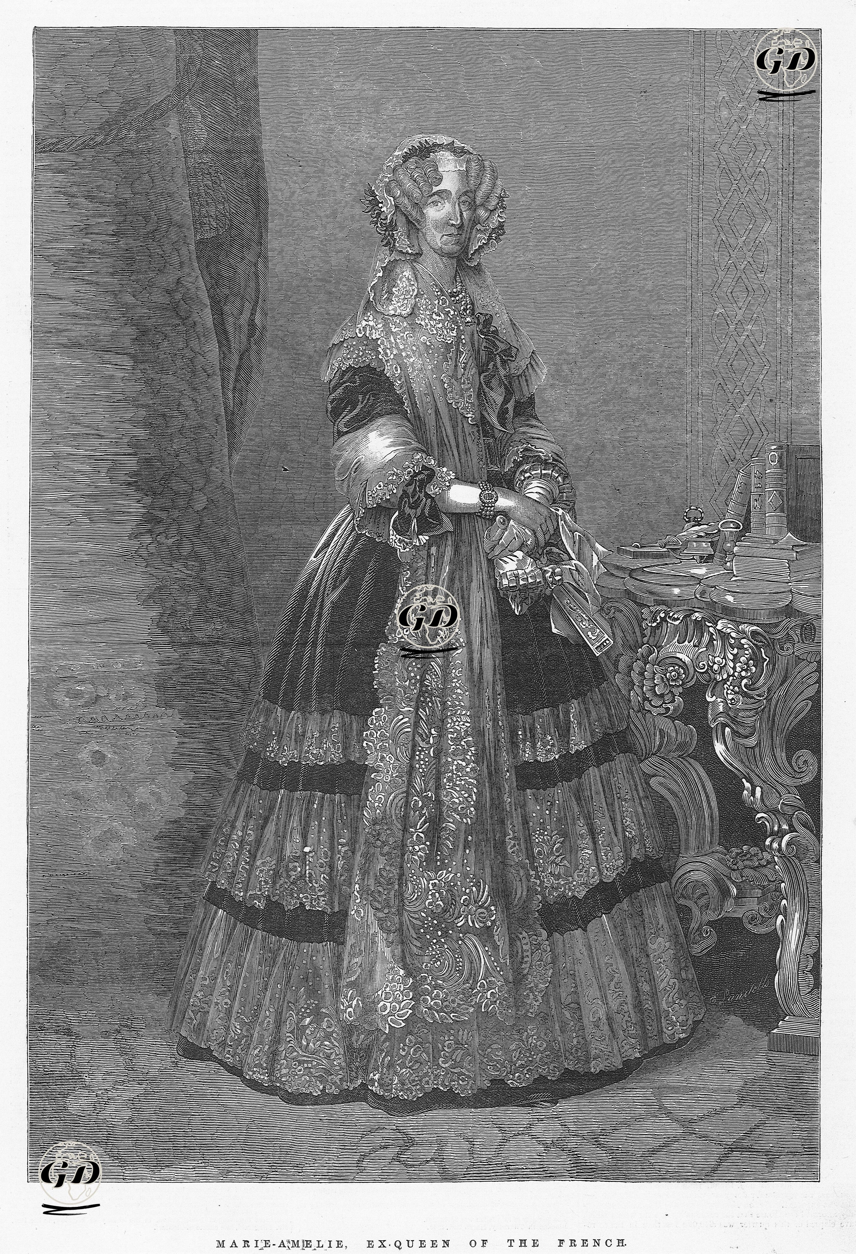 Eski Fransa Kraliçesi Marie Amelie -  - 1848