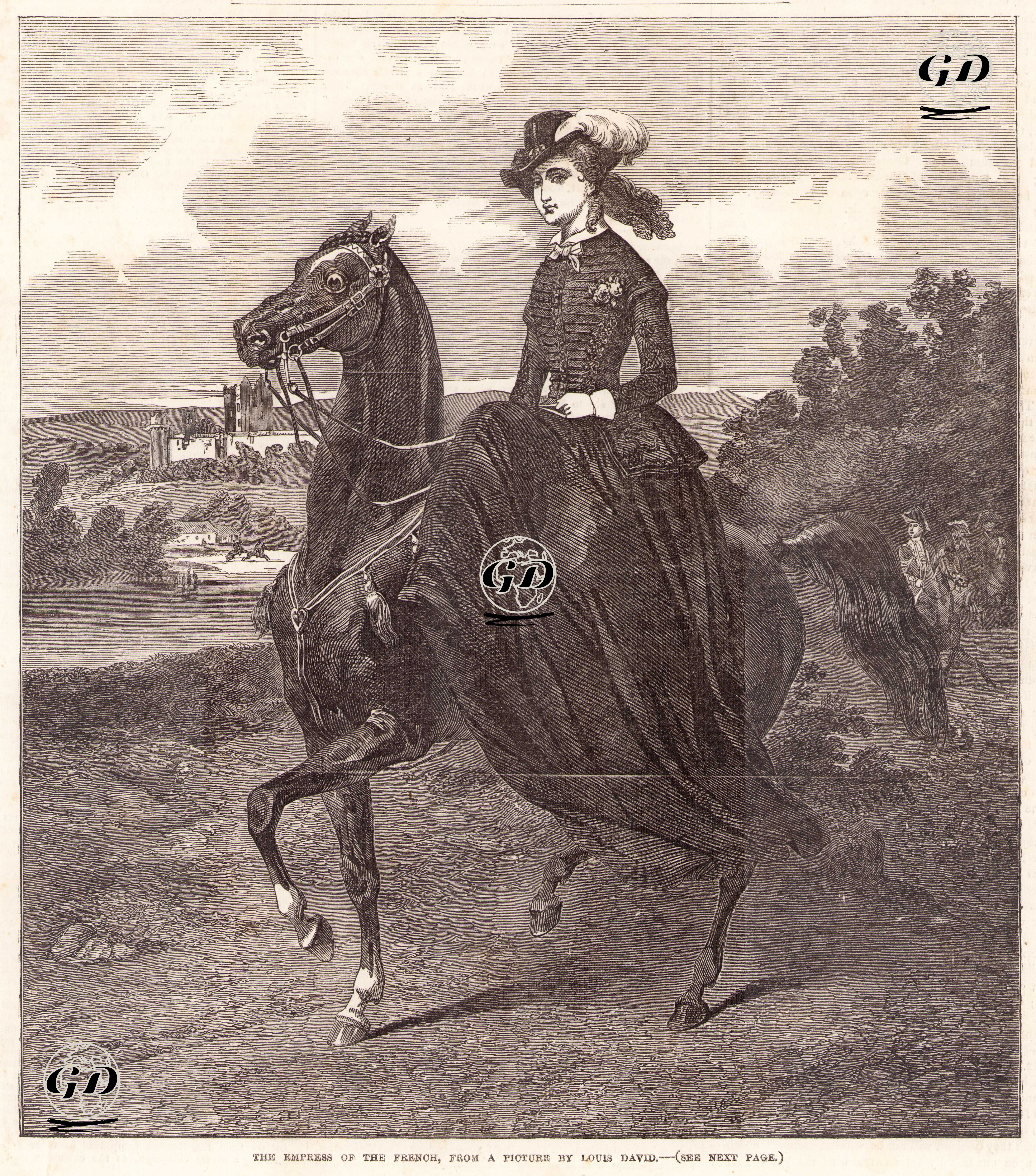 Fransa Kraliçesi Eugenie de Montijo  - M.Louis David - 1853