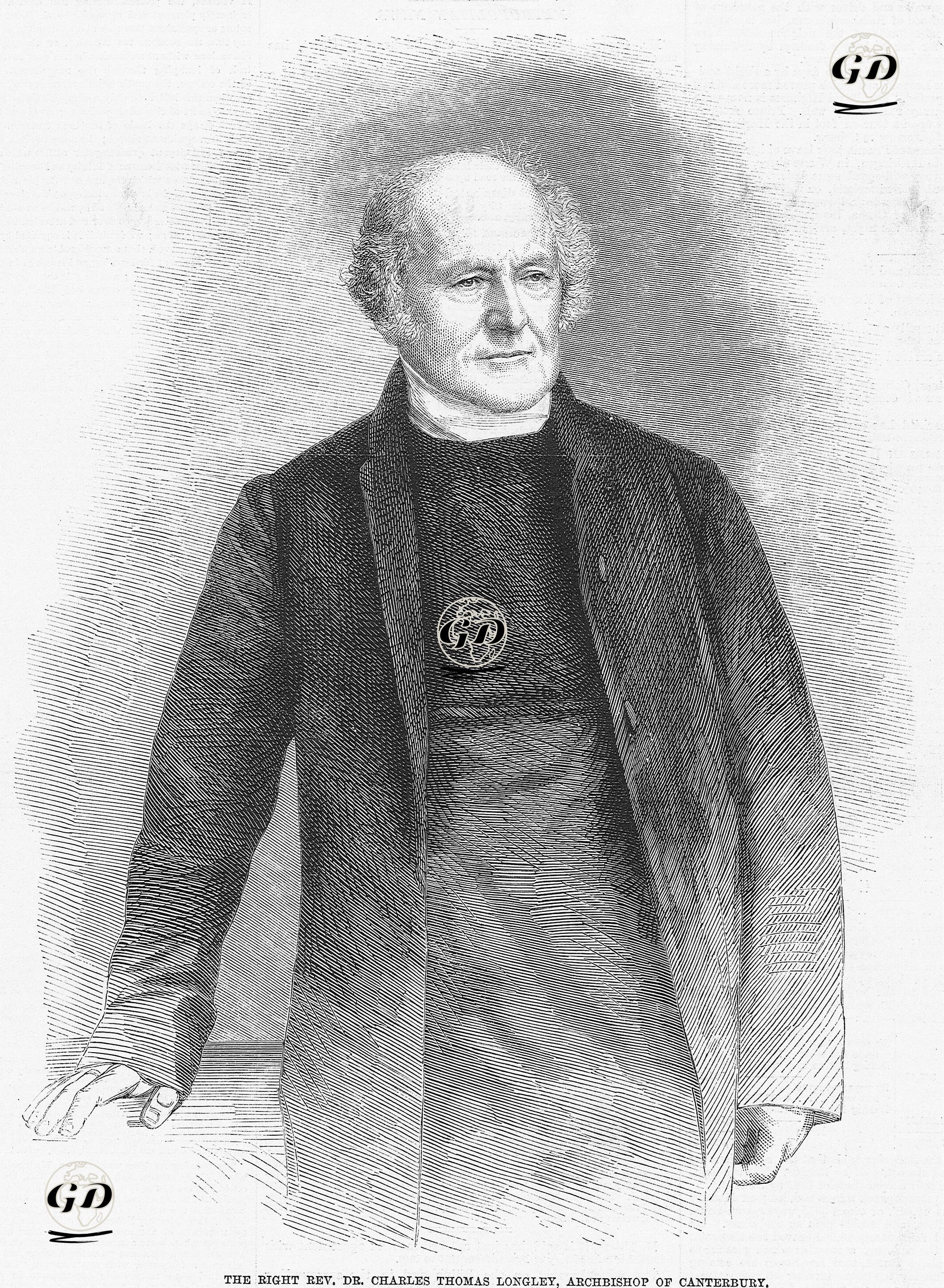 The Right Rev. Dr.Charles Thomas Longley, Archbishop Of Canterbury  -  - 1862