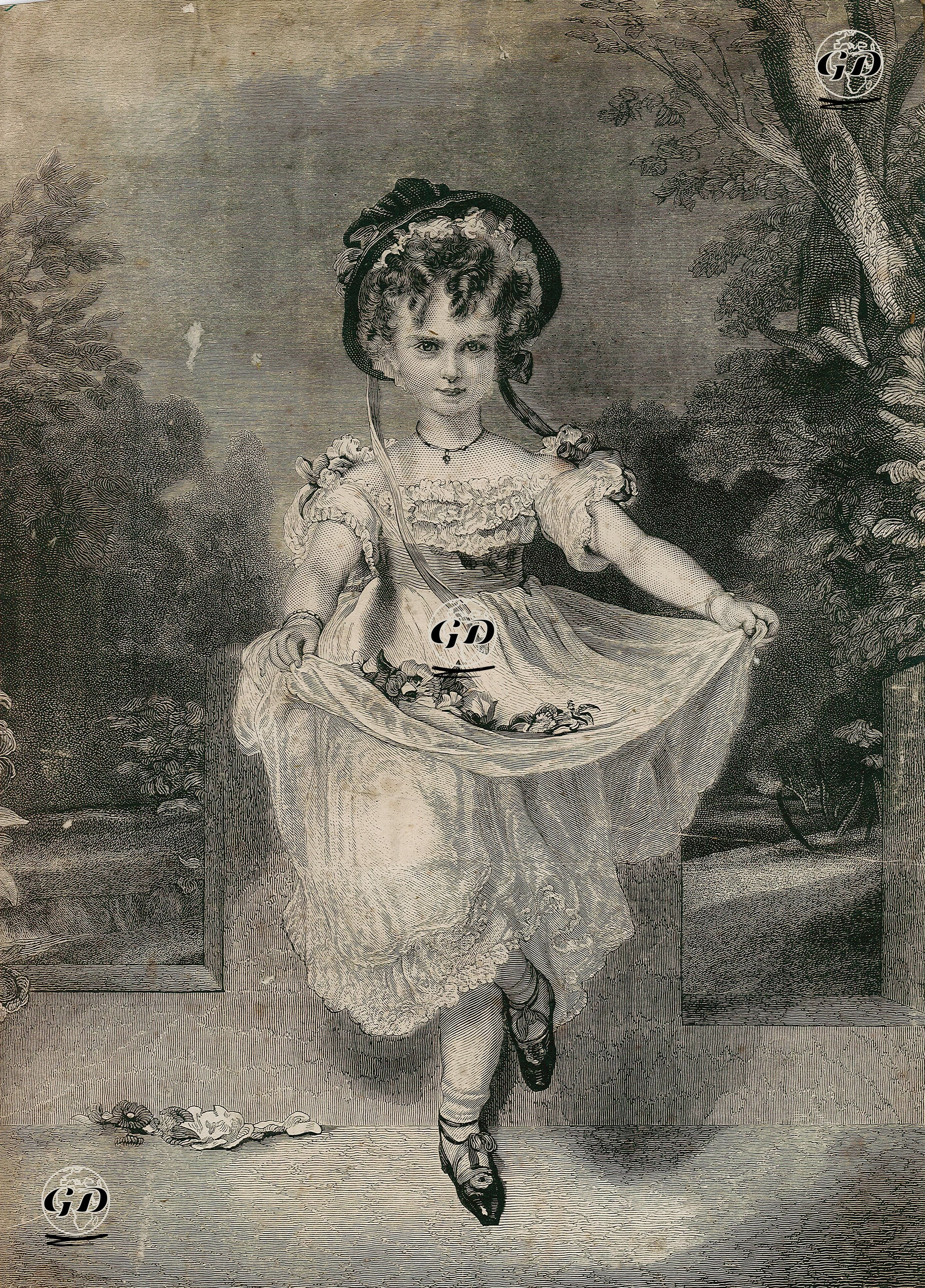 Lady louisa Murray After The Painting By Sir Thomas Lawrence  - Thomas Lawrence (1769-1830) - 1850's-1880's
