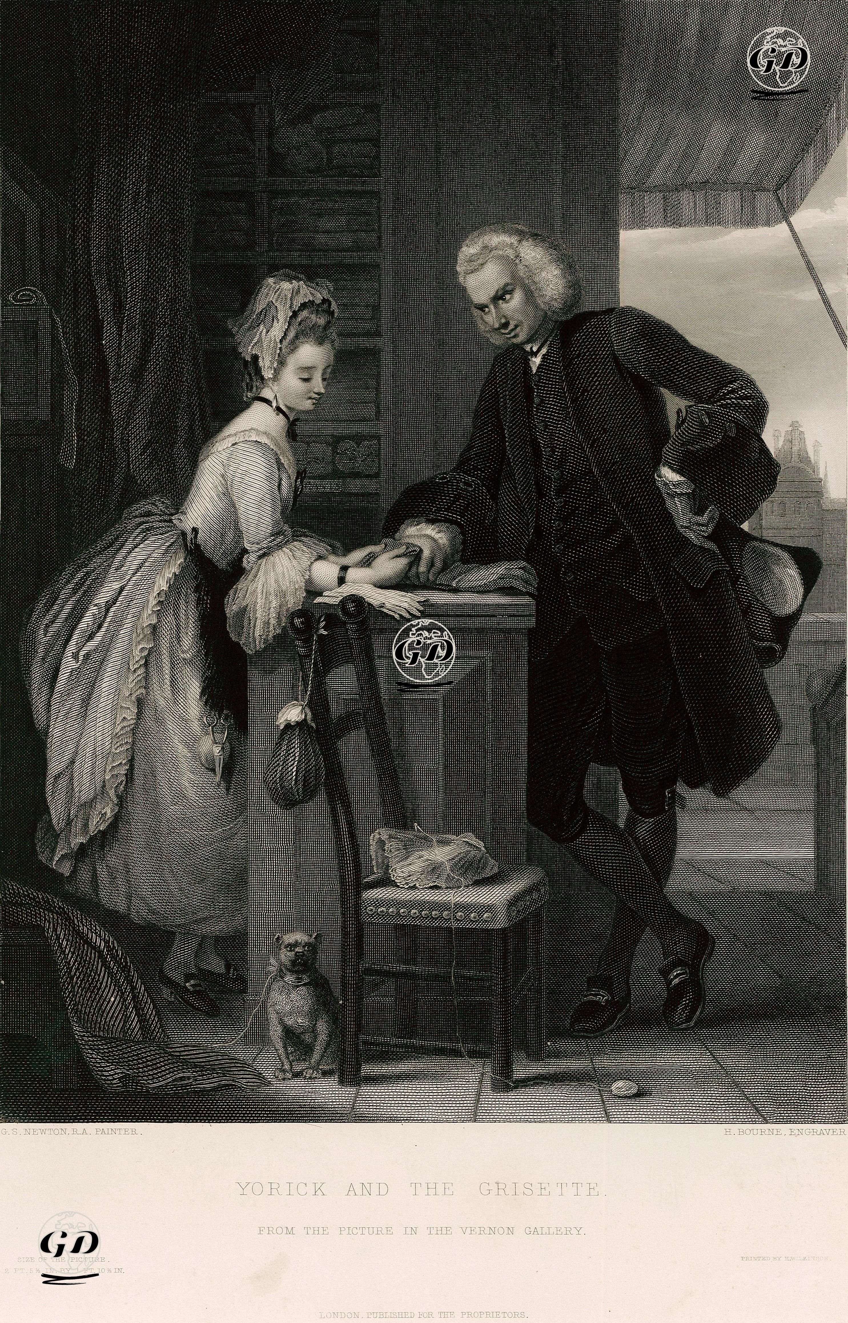 Rahip Yorick Ve Eldiven Satıcısı Grisette - Gilbert Stuart Newton (1794-1835) - 1855
