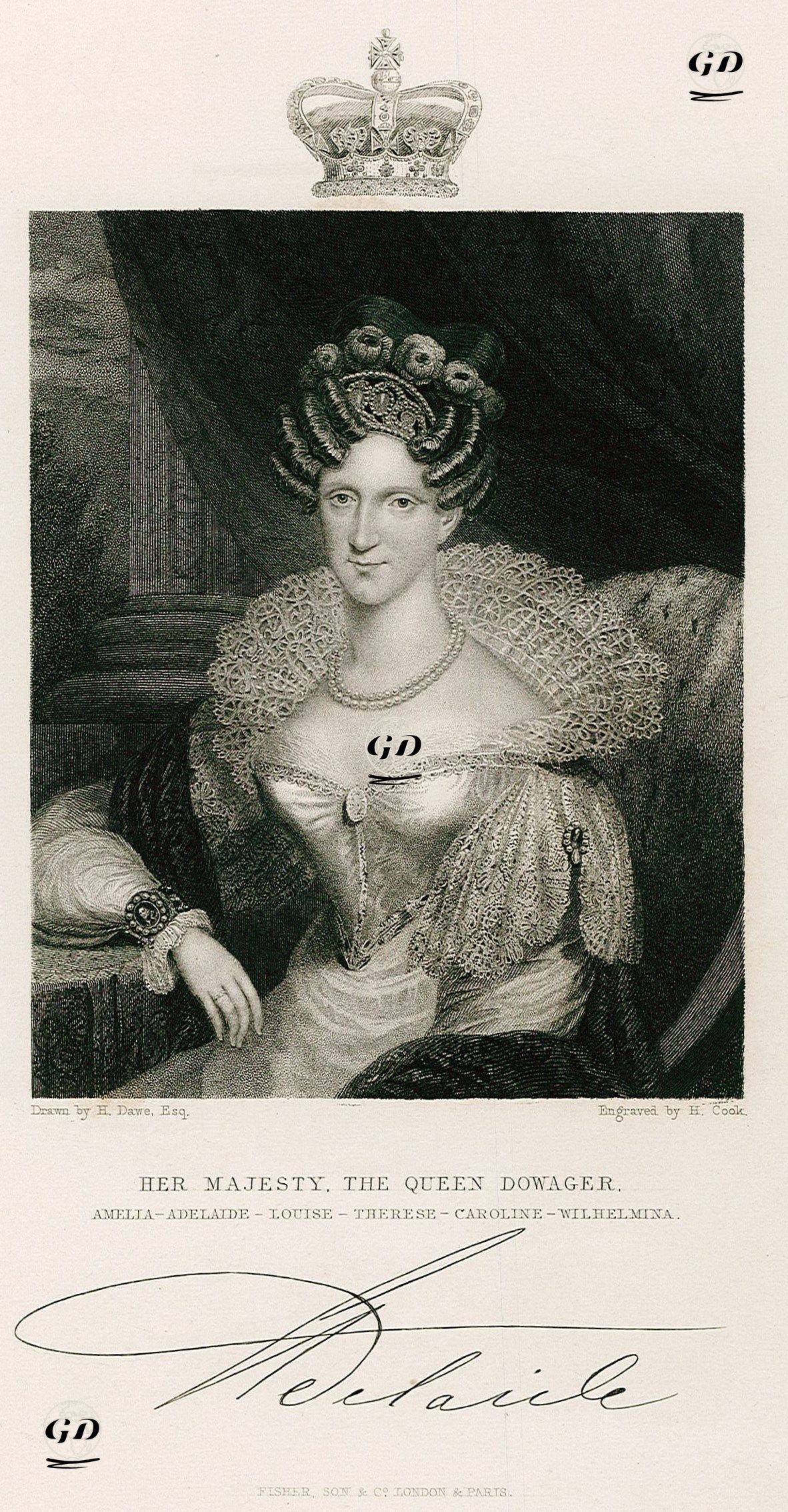 İngiltere Kraliçesi Saxe-Meiningen'li Adelaide - Henry Dawe (1790-1848) - 1844
