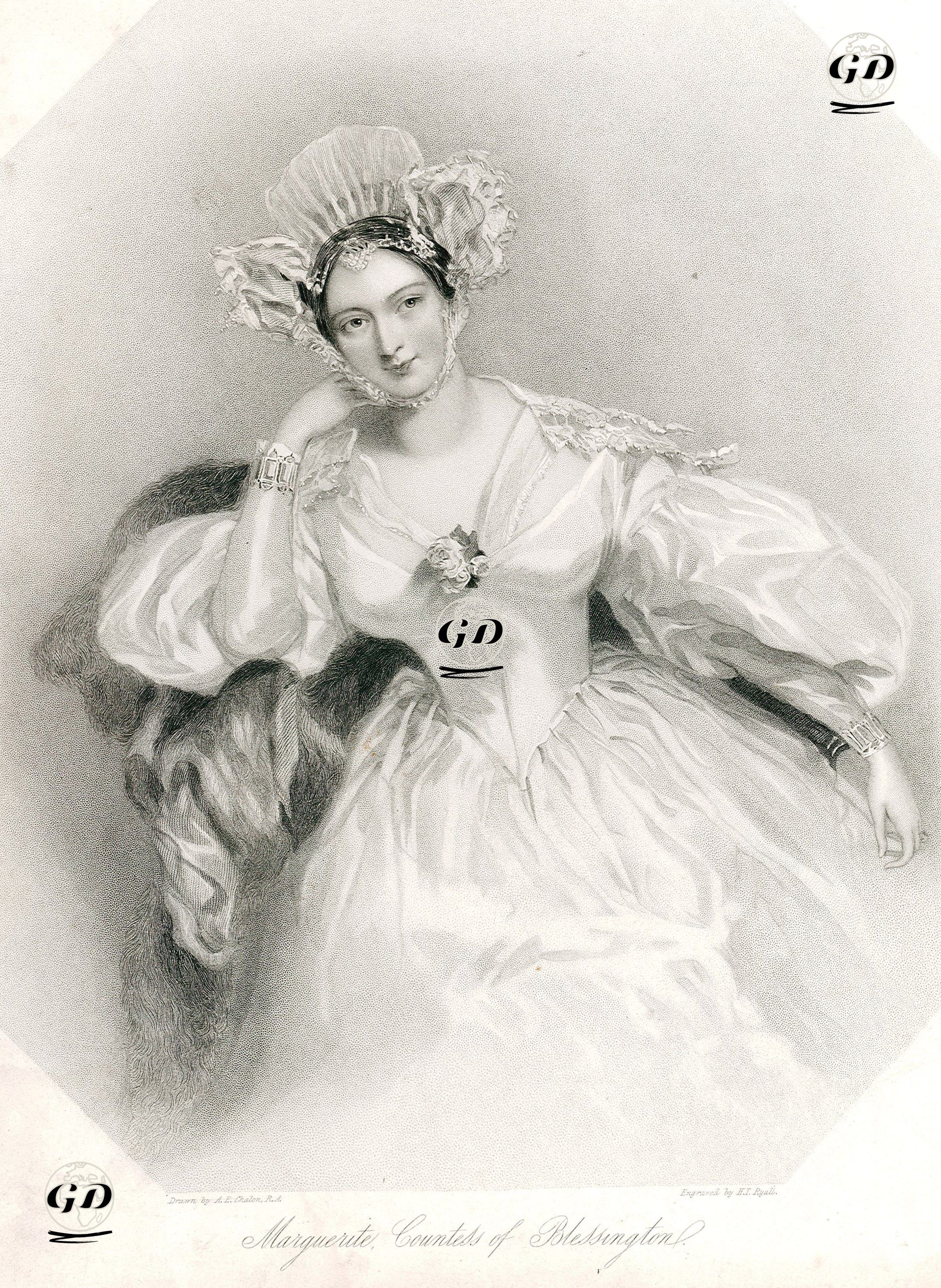 Blessington Kontesi Marguerite Gardiner - Alfred Edward Chalon (1780-1860) - 1844