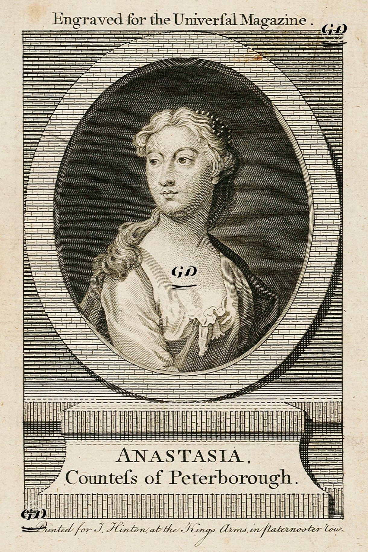 Peterborough Kontesi Anastasia Robinson -  - 1749