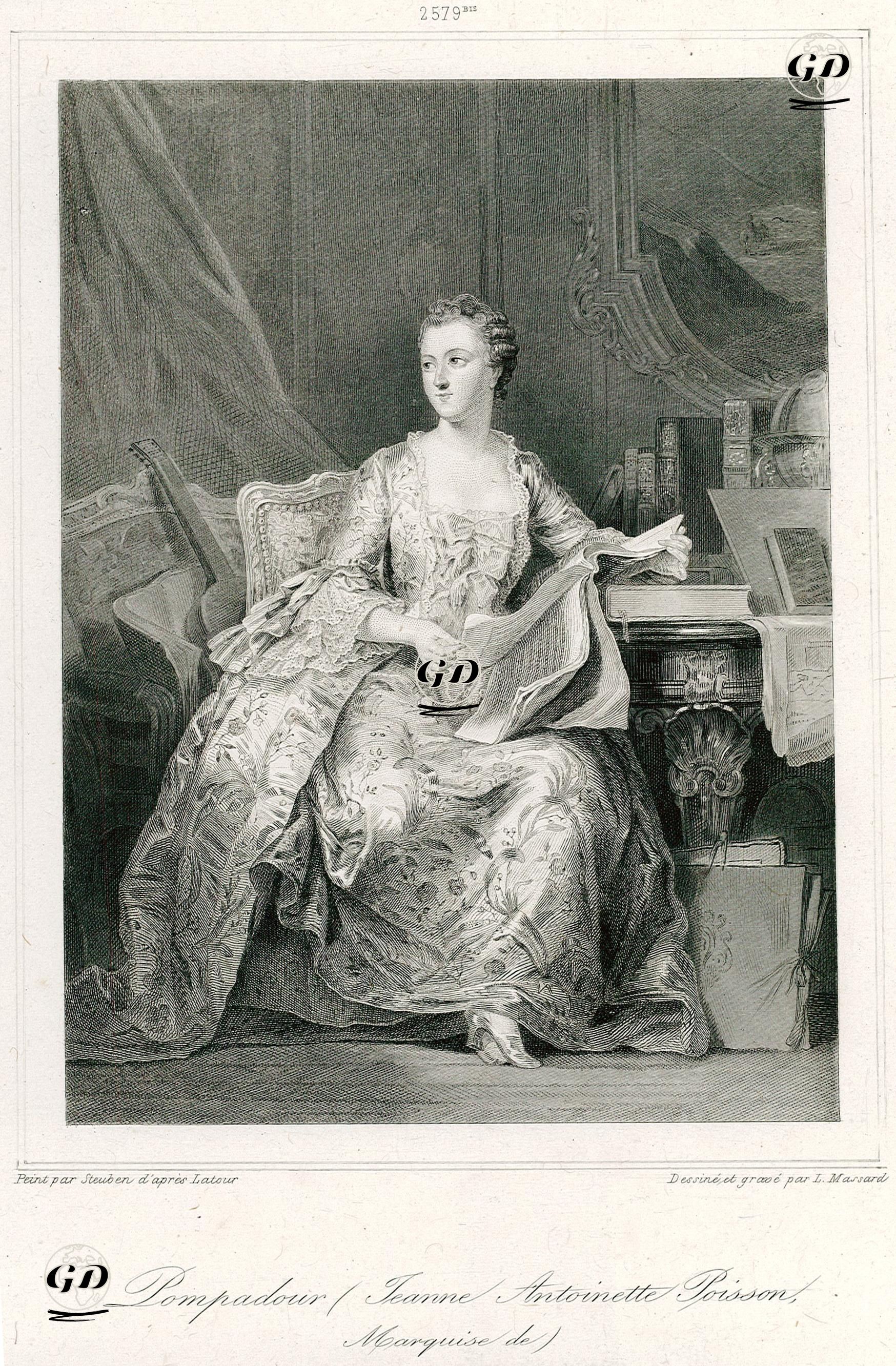 Markiz Pompadour, Jeanne Antoinette Poisson - Latour - 1830's