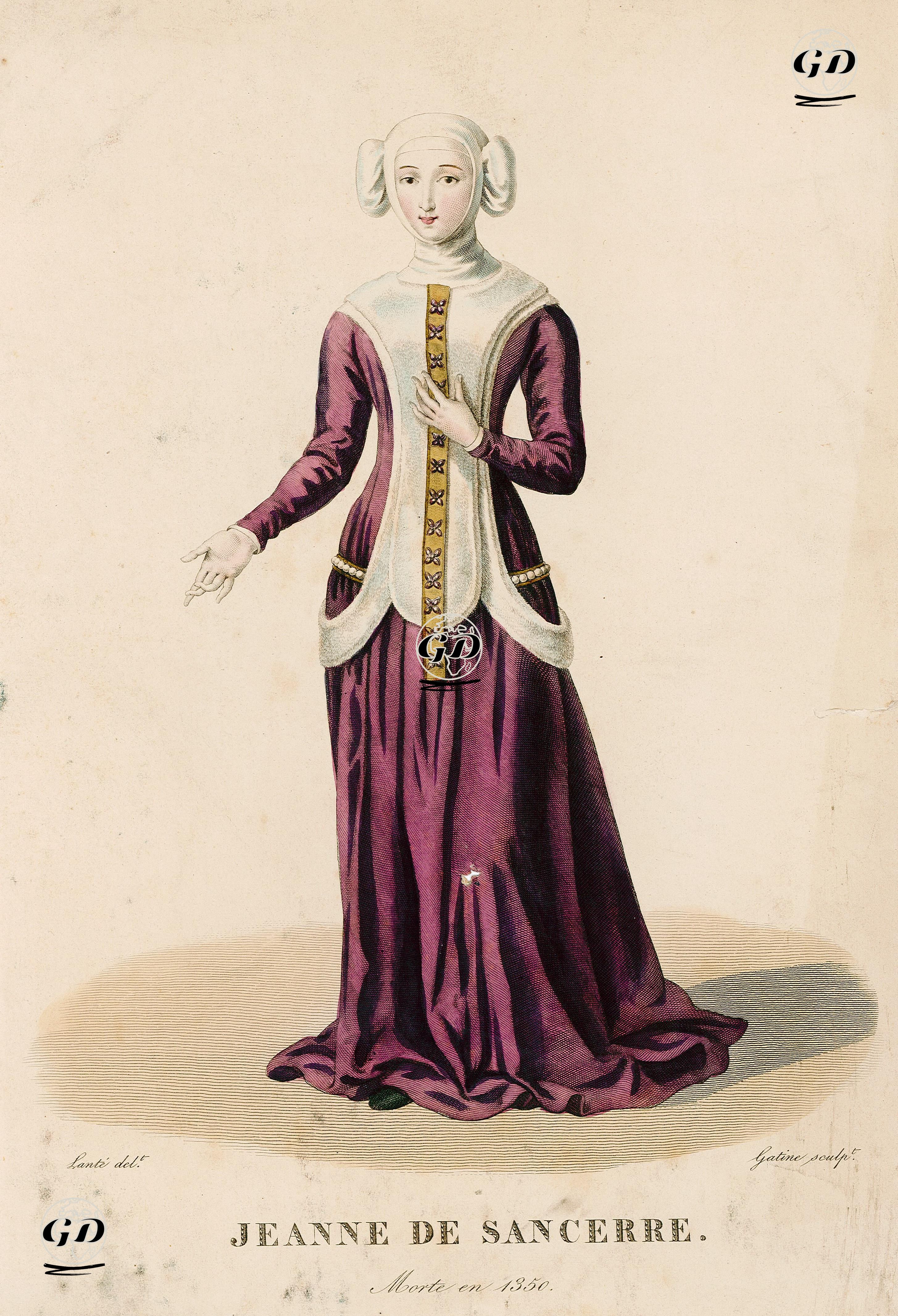 Jeanne De Sancerre - Louis Marie Lante  (1789-1871) - 1837