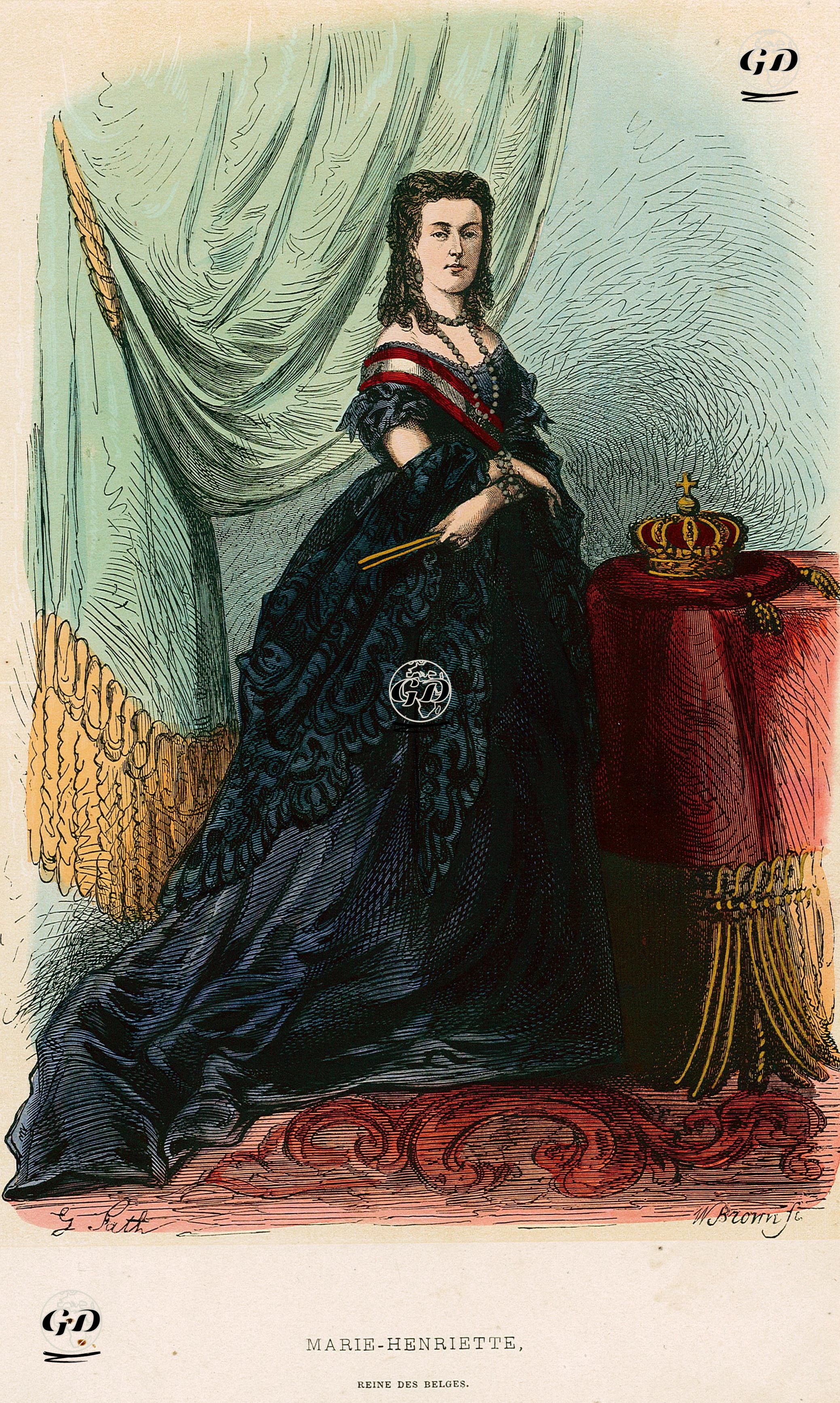 Belçika Kraliçesi Marie Henriette - G.Rath - 1888