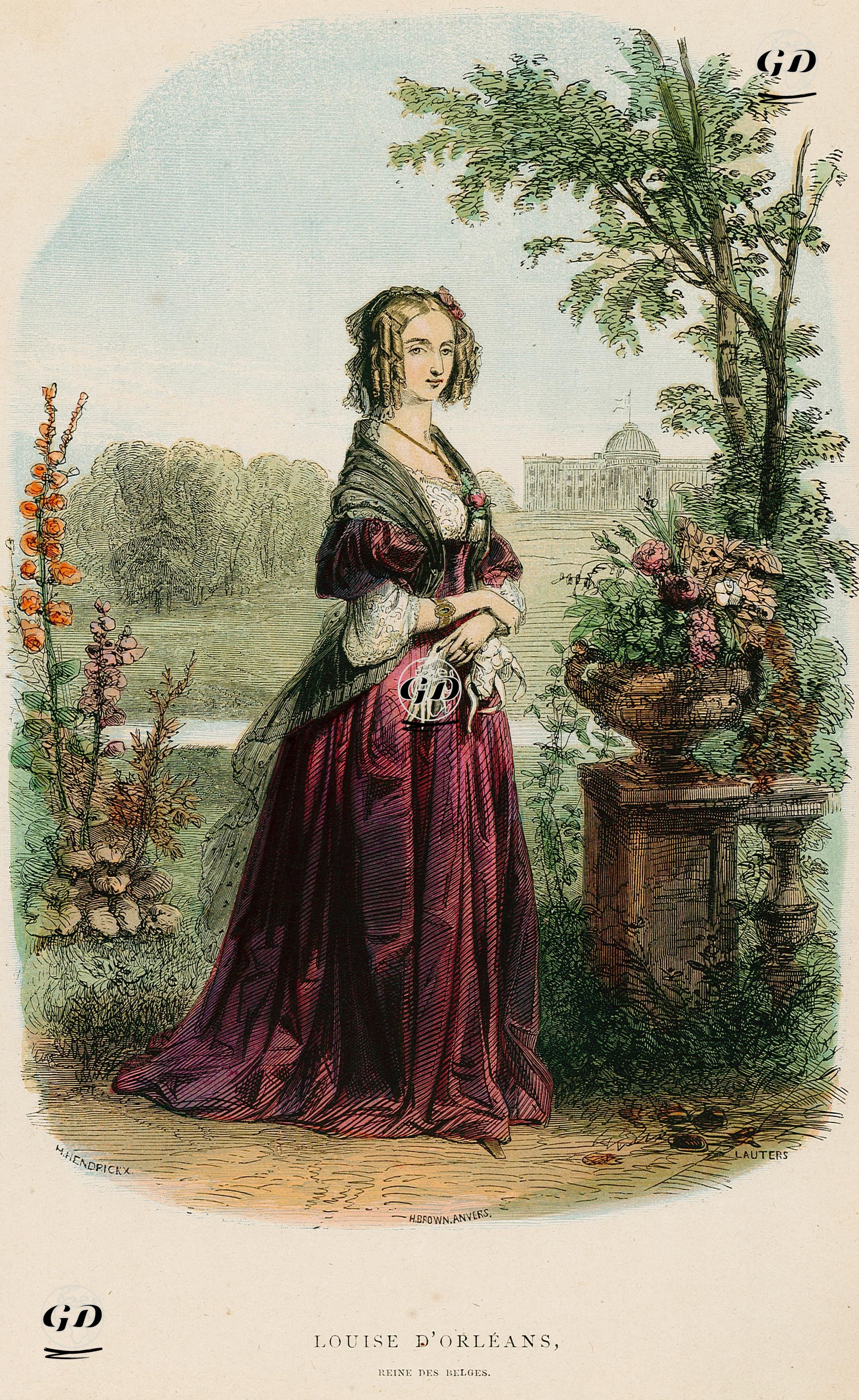 Belçika Kraliçesi Louise D'Orleans - Paul Lauters (1806-1875) - 1854