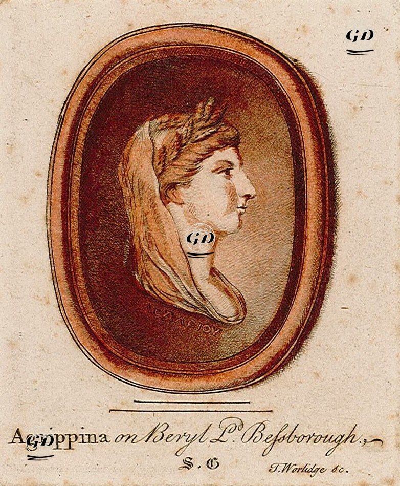 Roma İmparatoriçesi Julia Agrippina - Thomas Worlidge (1700-1766) - 1863