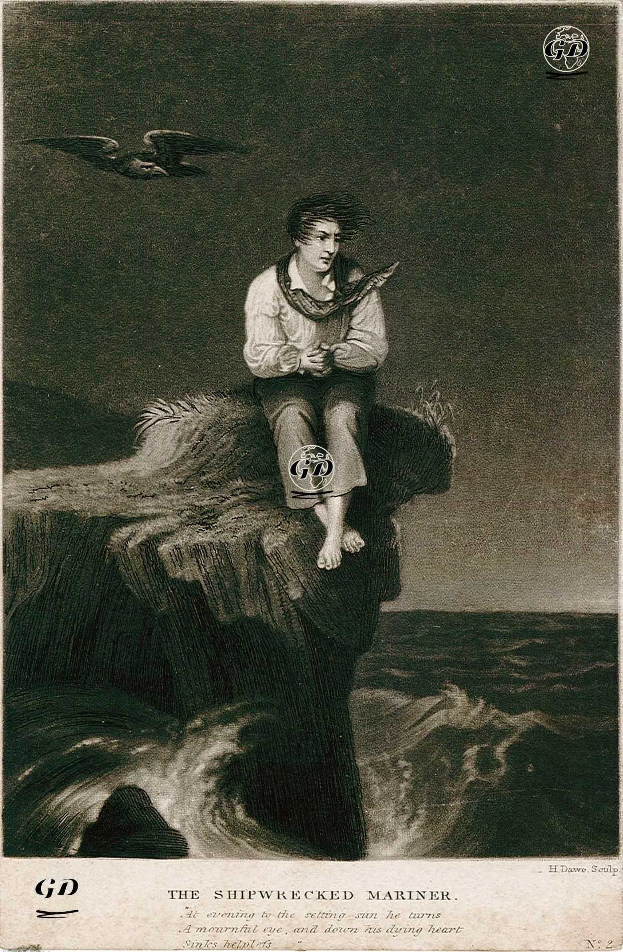 Gemi Kazasından Sağ Kurtulan Denizci -  - 1830's