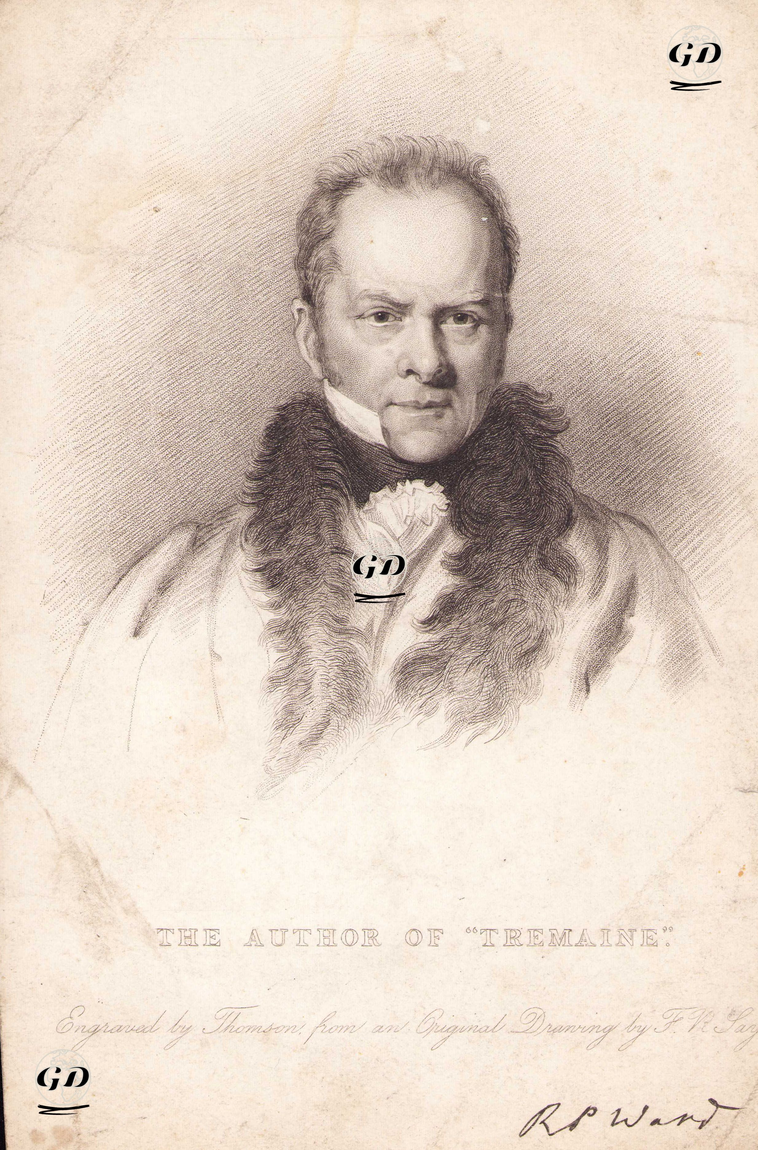 Tremaine Romanının Yazarı Robert Plumer Ward - Frederick Richard Say (1804-1868) - 1831