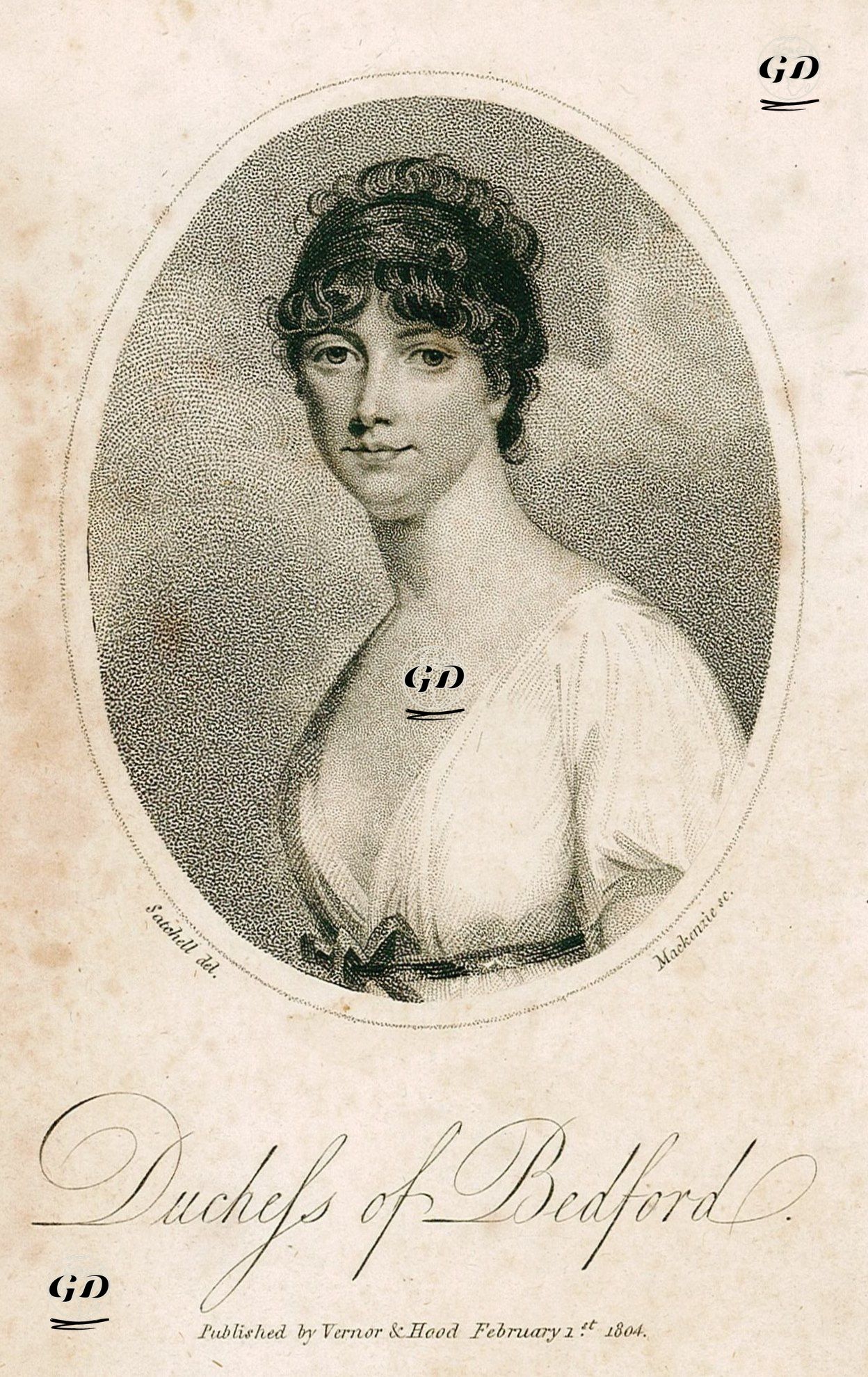 Bedford Düşeşi Georgiana Russell - Satchell - 1804