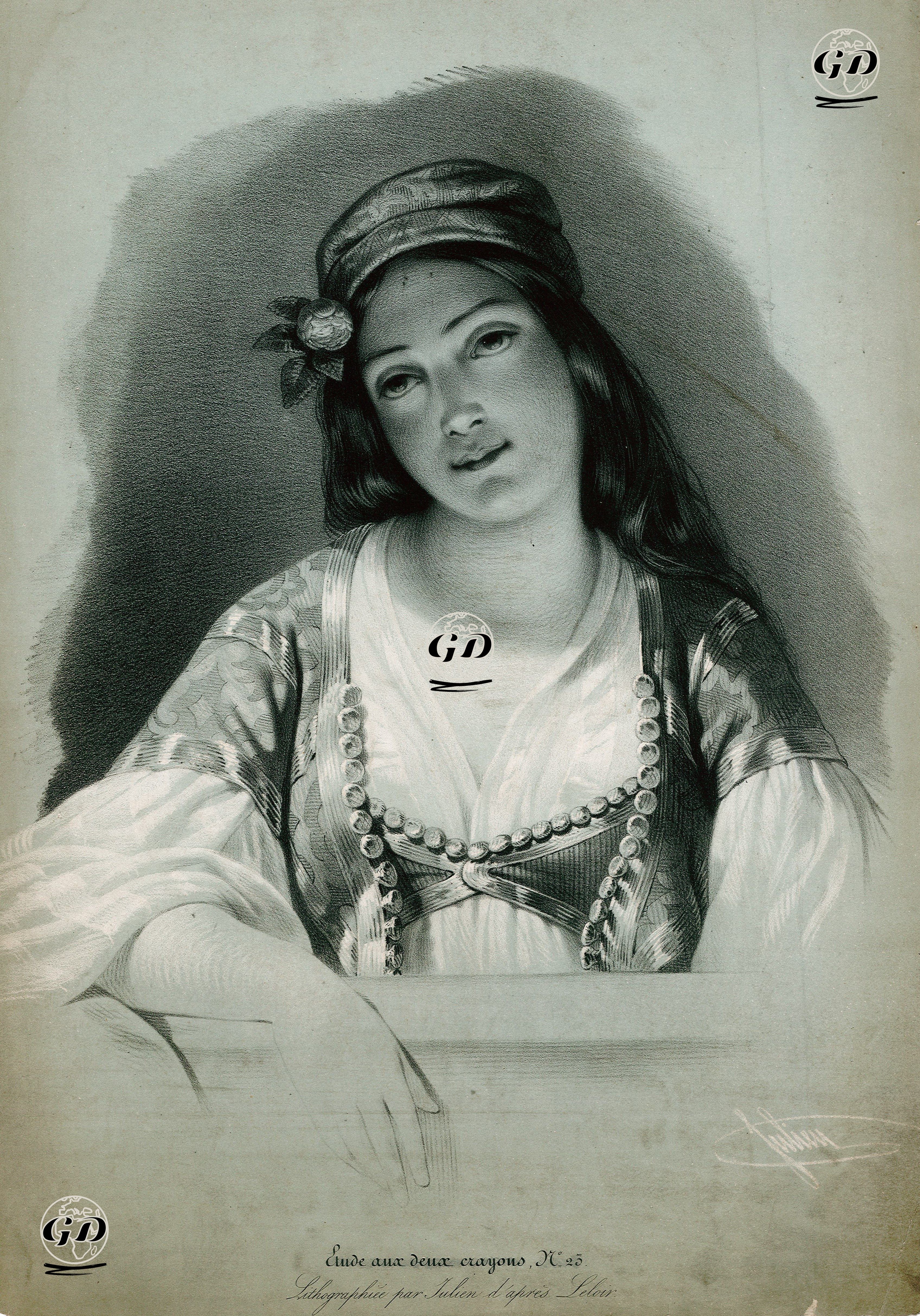 Kurşun Kalem İle Portre Çalışması - Bernard-Romain Julien (1802–1871) - 1860's