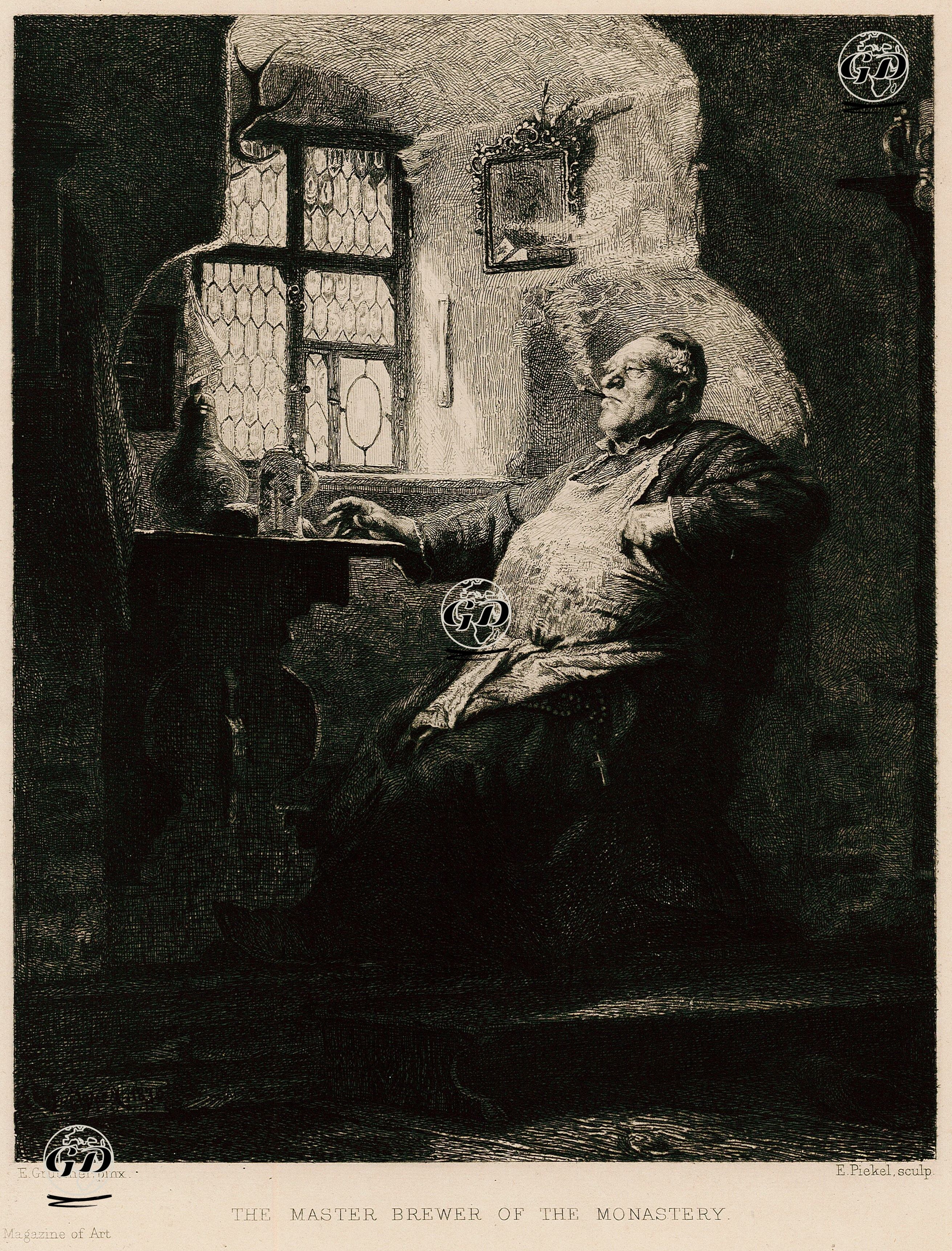 Manastırın Bira Ustası (Gurmesi) - Eduard Von Grutzner (1846-1925) - 1888