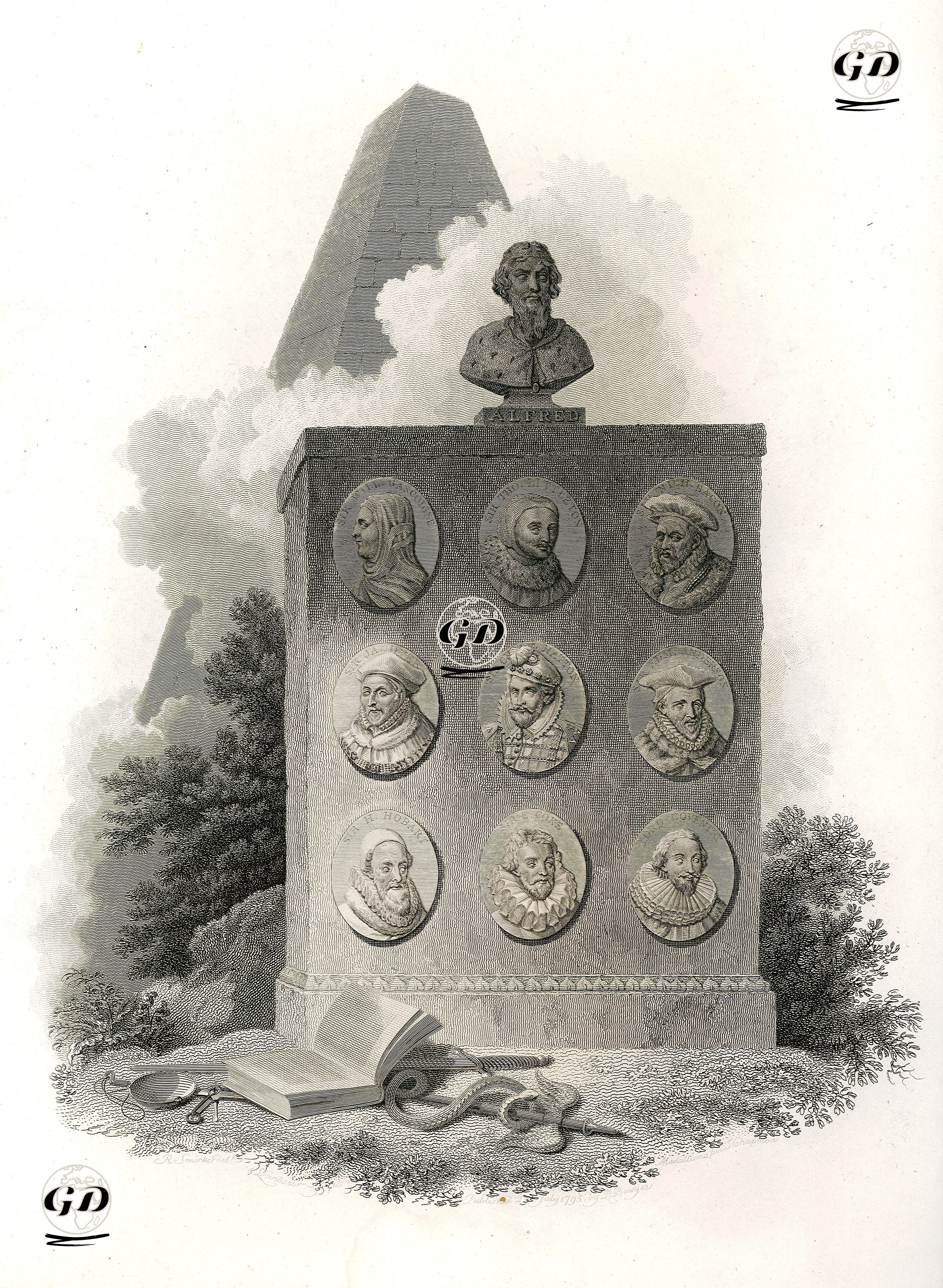 Judges-William Gascoigne, Thomas Littleton, Nicholas Bacon, James Dyer, Christopher Hatton, Edmund Anderson, Henry Hobart, Edward Coke and Thomas Coventry - Robert Smirke (1752-1845) - 1795