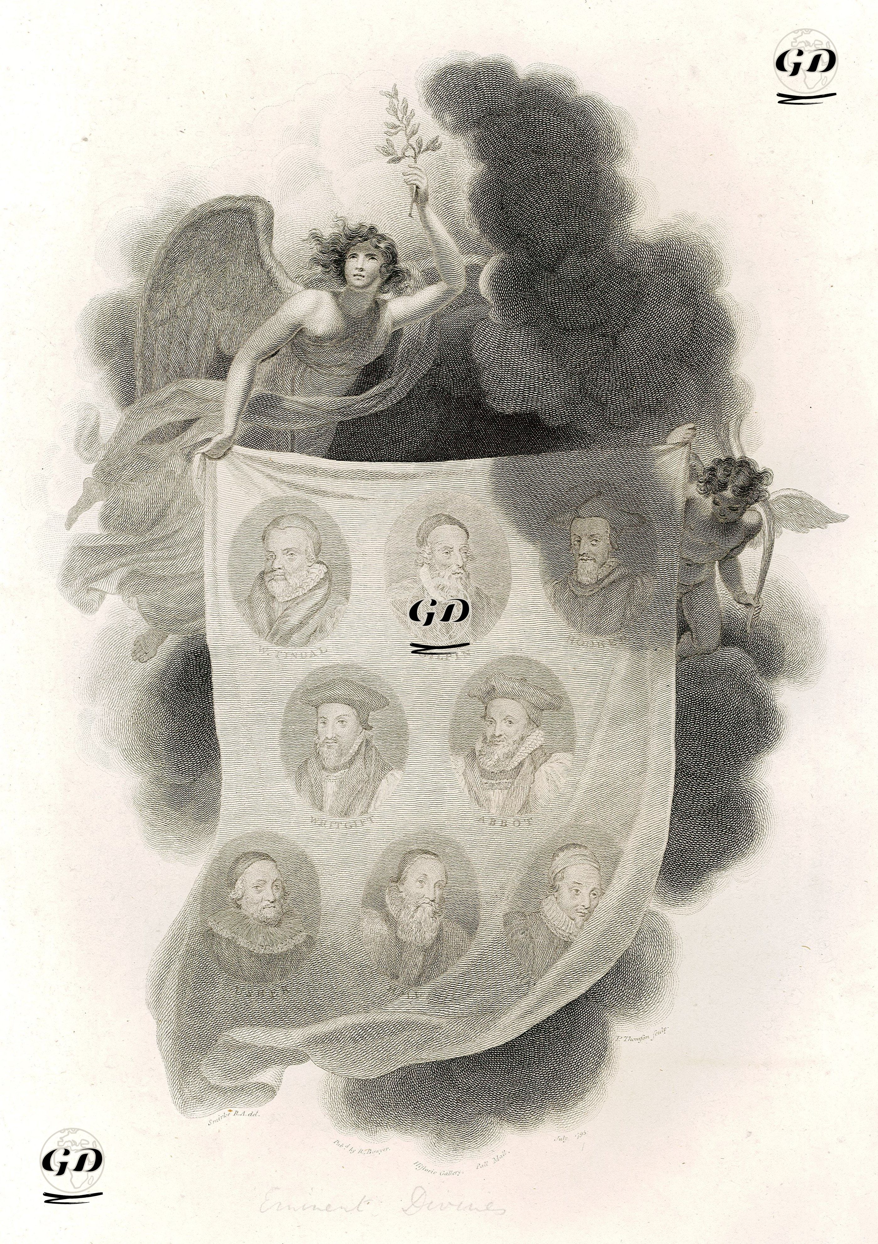 Din Adamları-William Tyndale, Bernard Gilpin, Richard Hooker, John Whitgift, Robert Abbot, James Ussher - Robert Smirke (1752-1845) - 1795