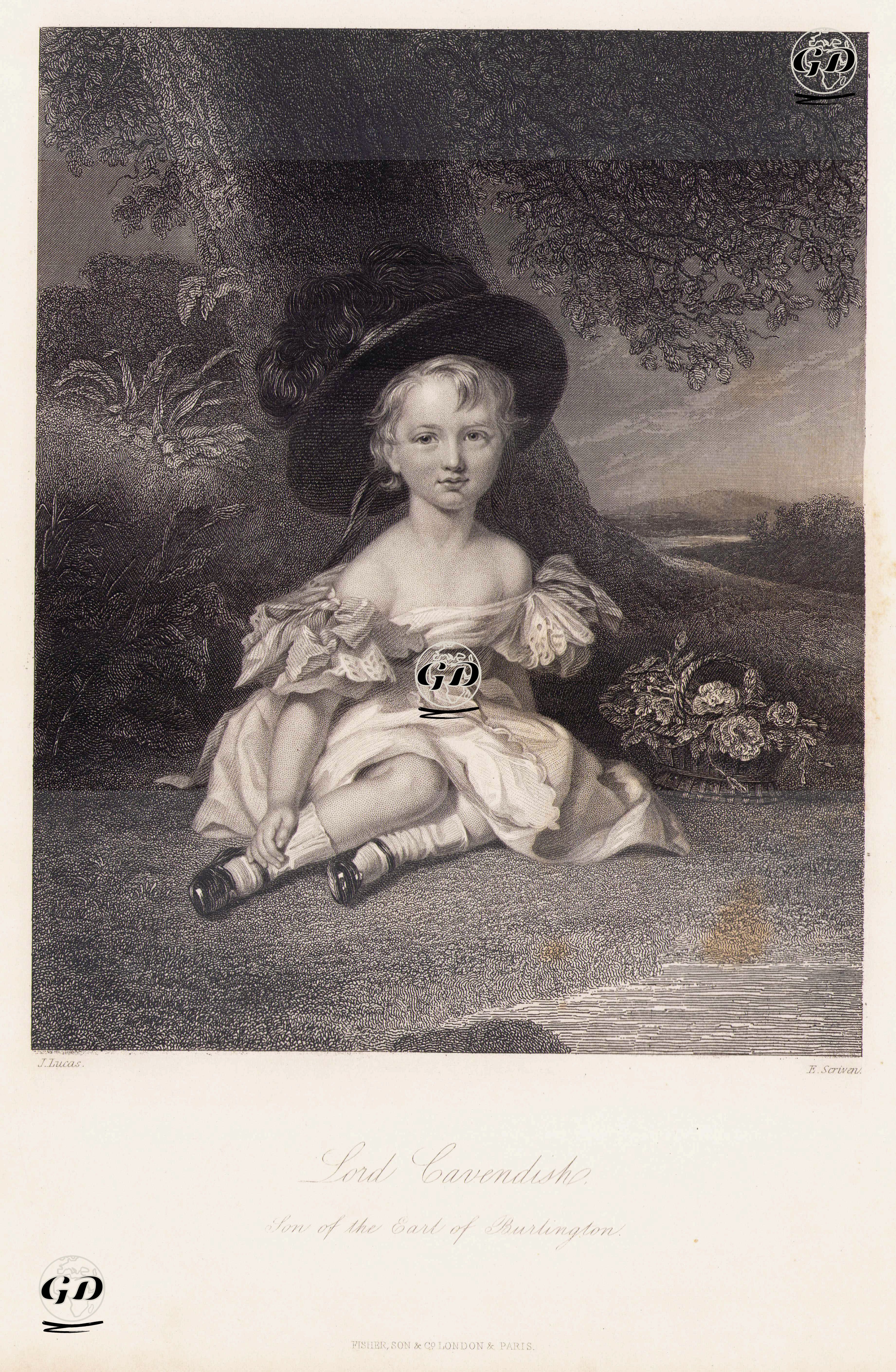 Burlington Kontunun Oğlu Lord Cavendish - J.Lucas - 1848