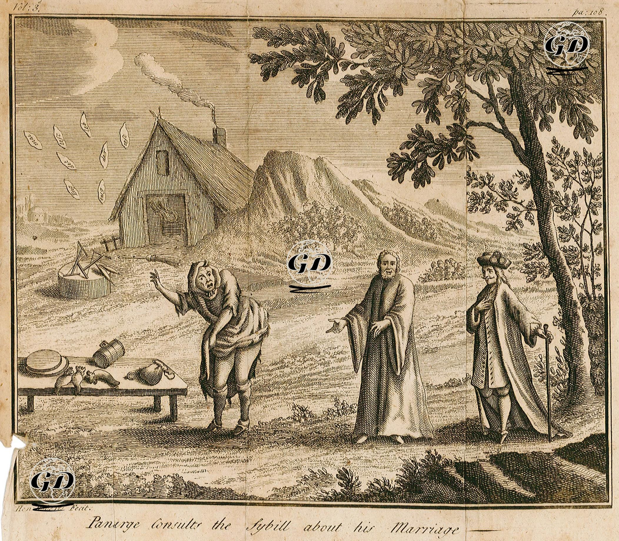 Panerge Evliliğini Kahin Kadına Danışması -  - 1740's