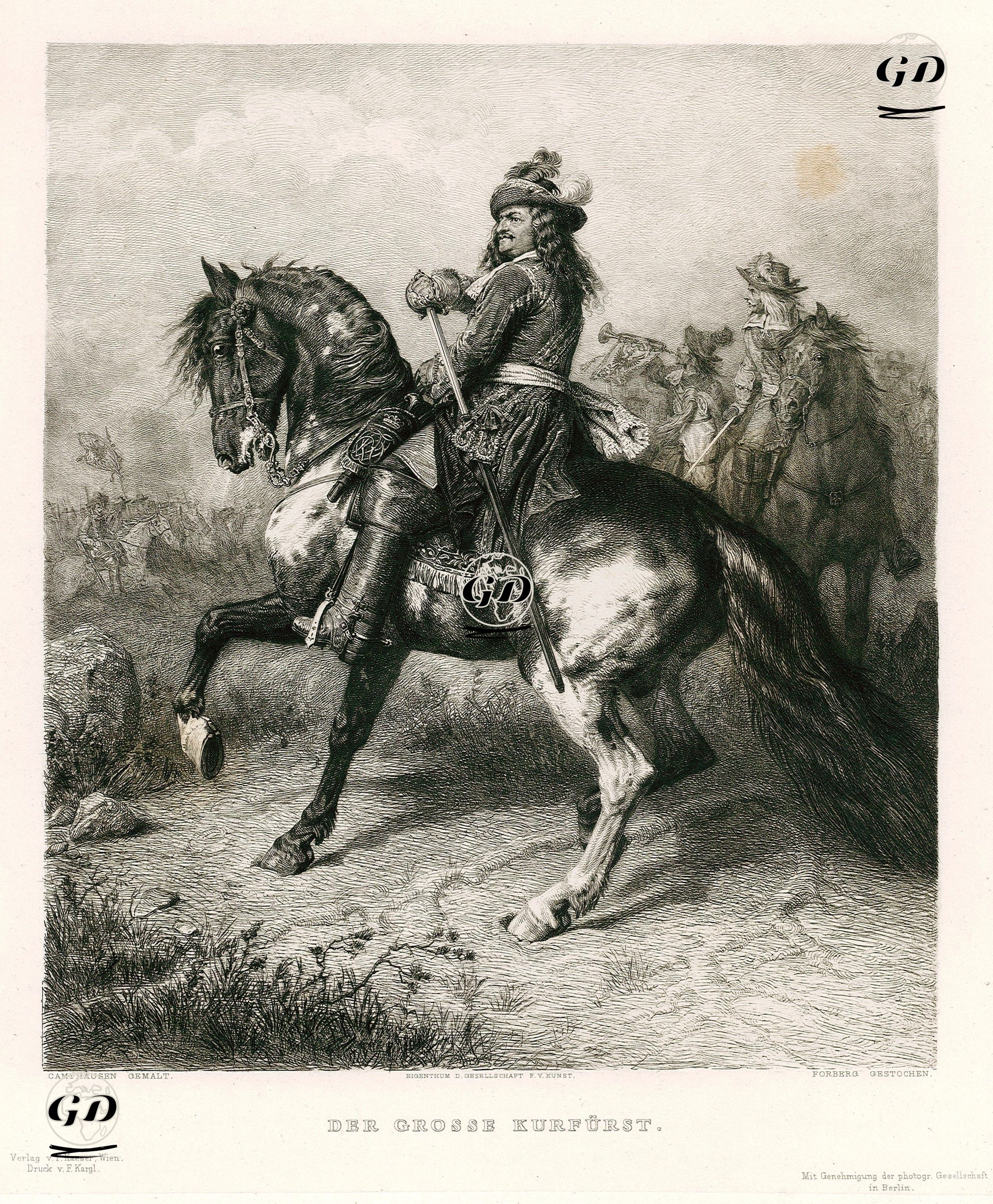 Der Grosse Kurfürst - Wilhelm Camphausen (1818-1885) - 1870's