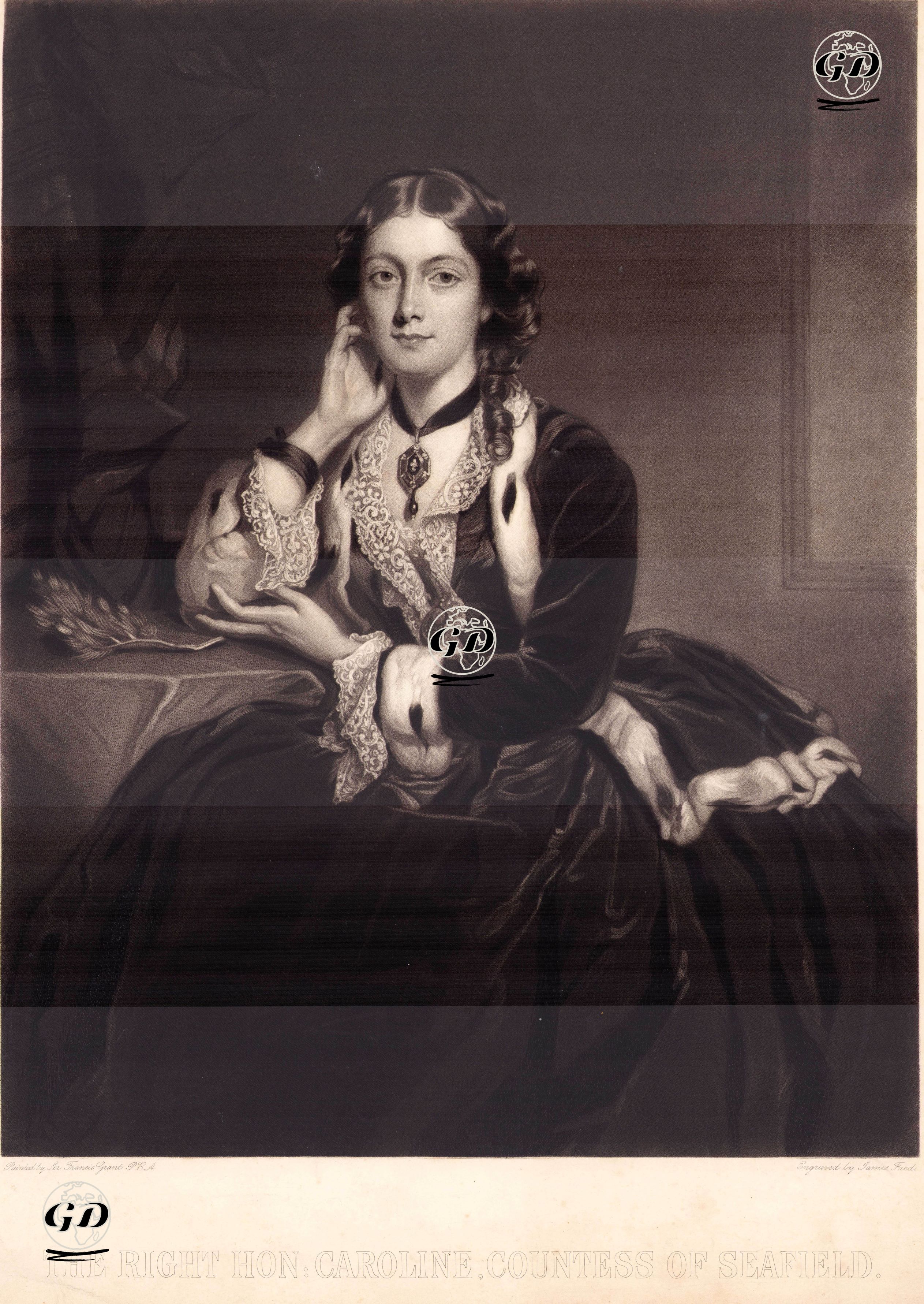The Right Hon. Caroline Countess Of Seafield - Francis Grant (1803-1878) - 1850's