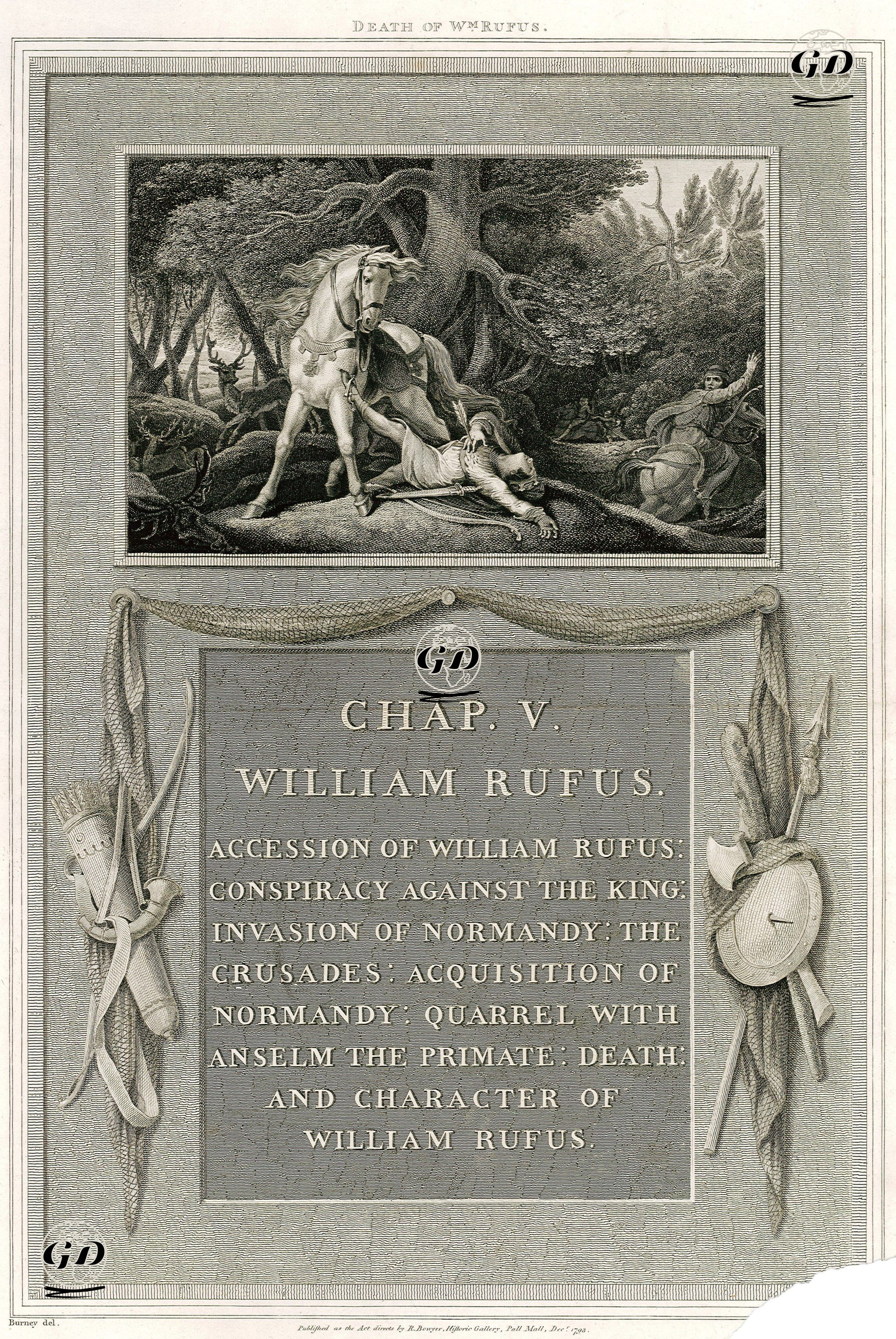 İngiltere Kralı William Rufus'un (II.William) Ölümü - Edward Francis Burney (1760-1848 ) - 1793