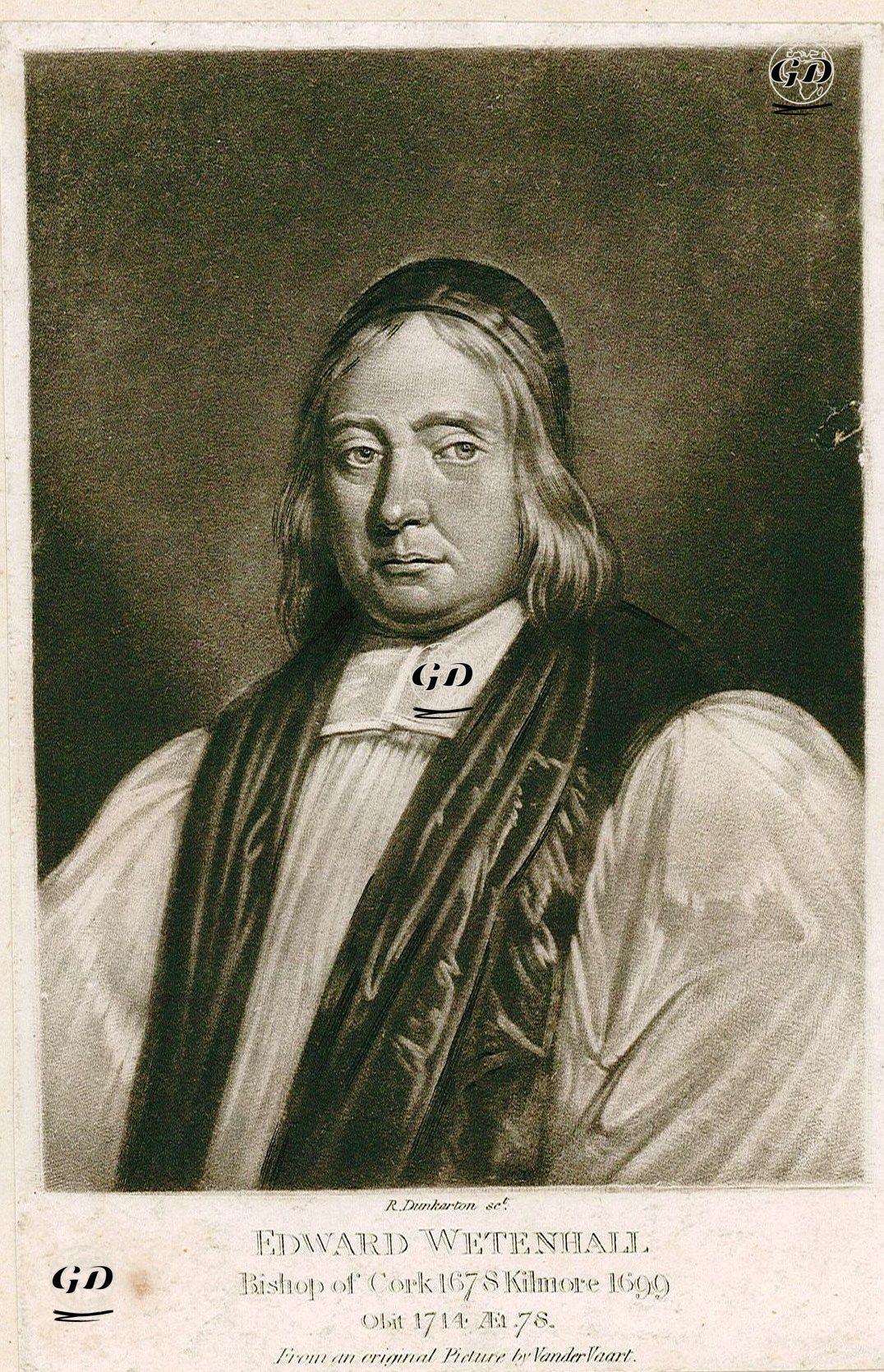 Cork Piskoposu Edward Wetenhall - Jan van der Vaart (1653-1727) - 1813