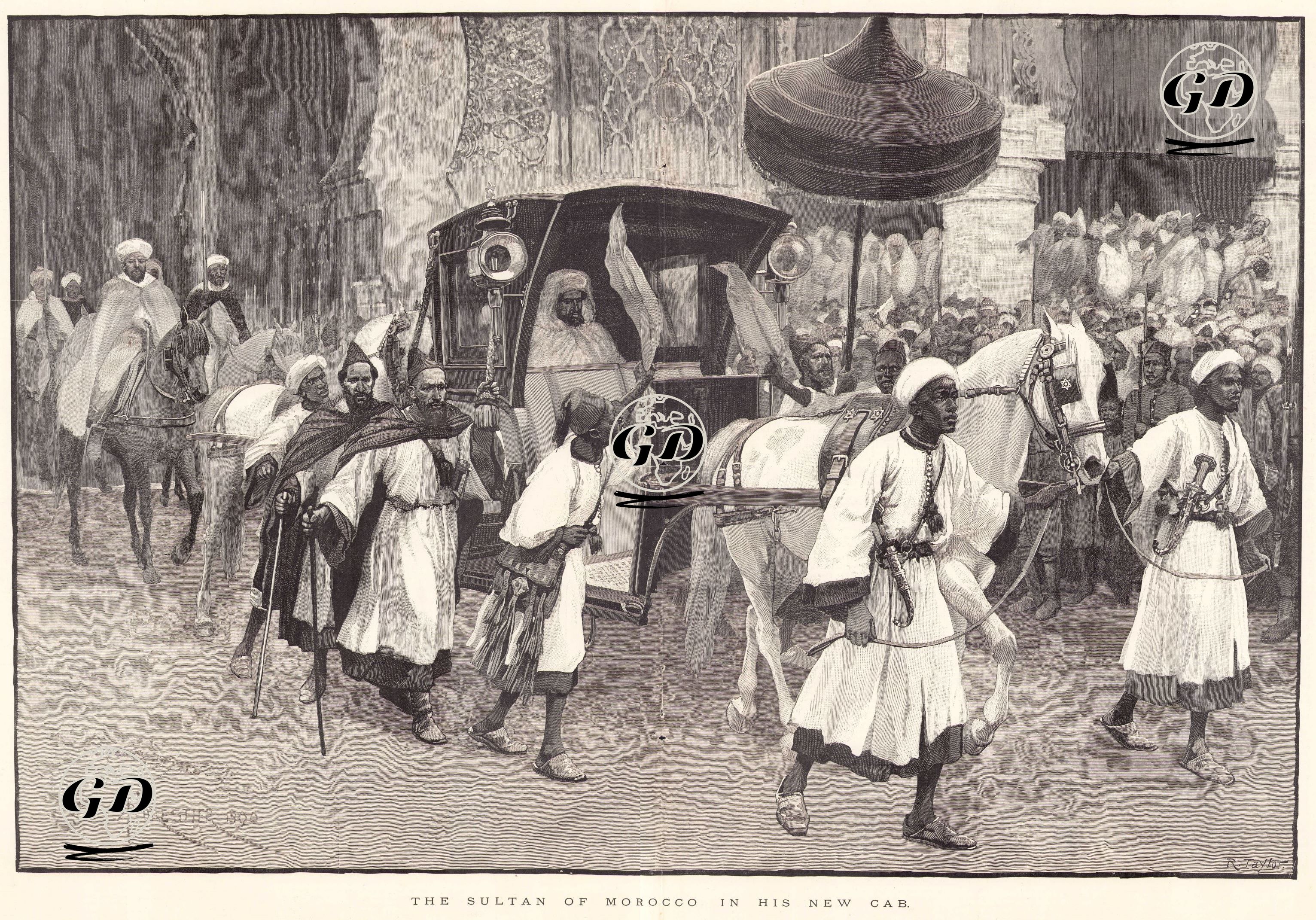 The Sultan Of Morocco in His New Cab - Amedee Forestier (1854-1930) - 1890