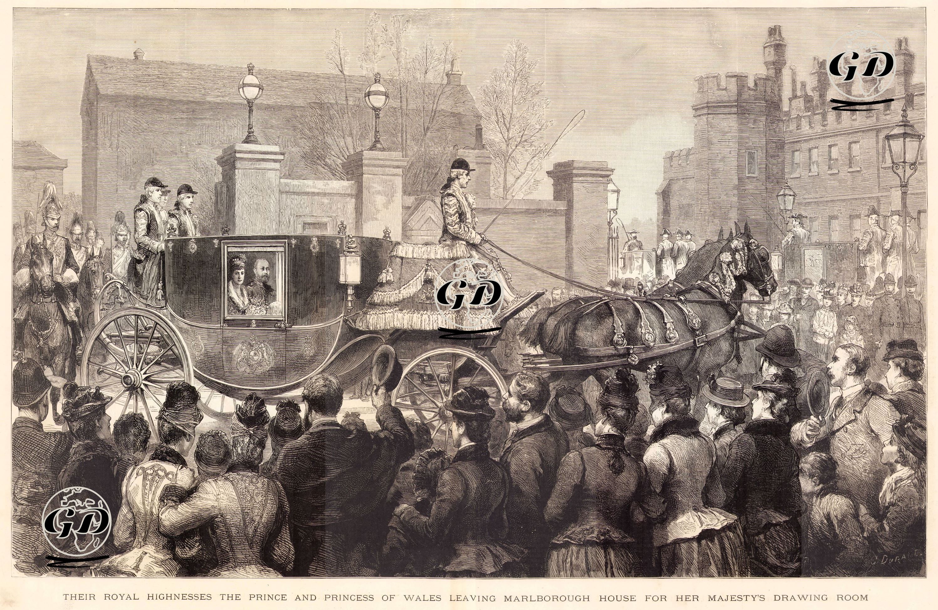 Galler Prensi (İngiltere Kralı) Ve Prensesi Marlborough House'dan Ayrılırken - Godefroy Durand (1832-1896) - 1890