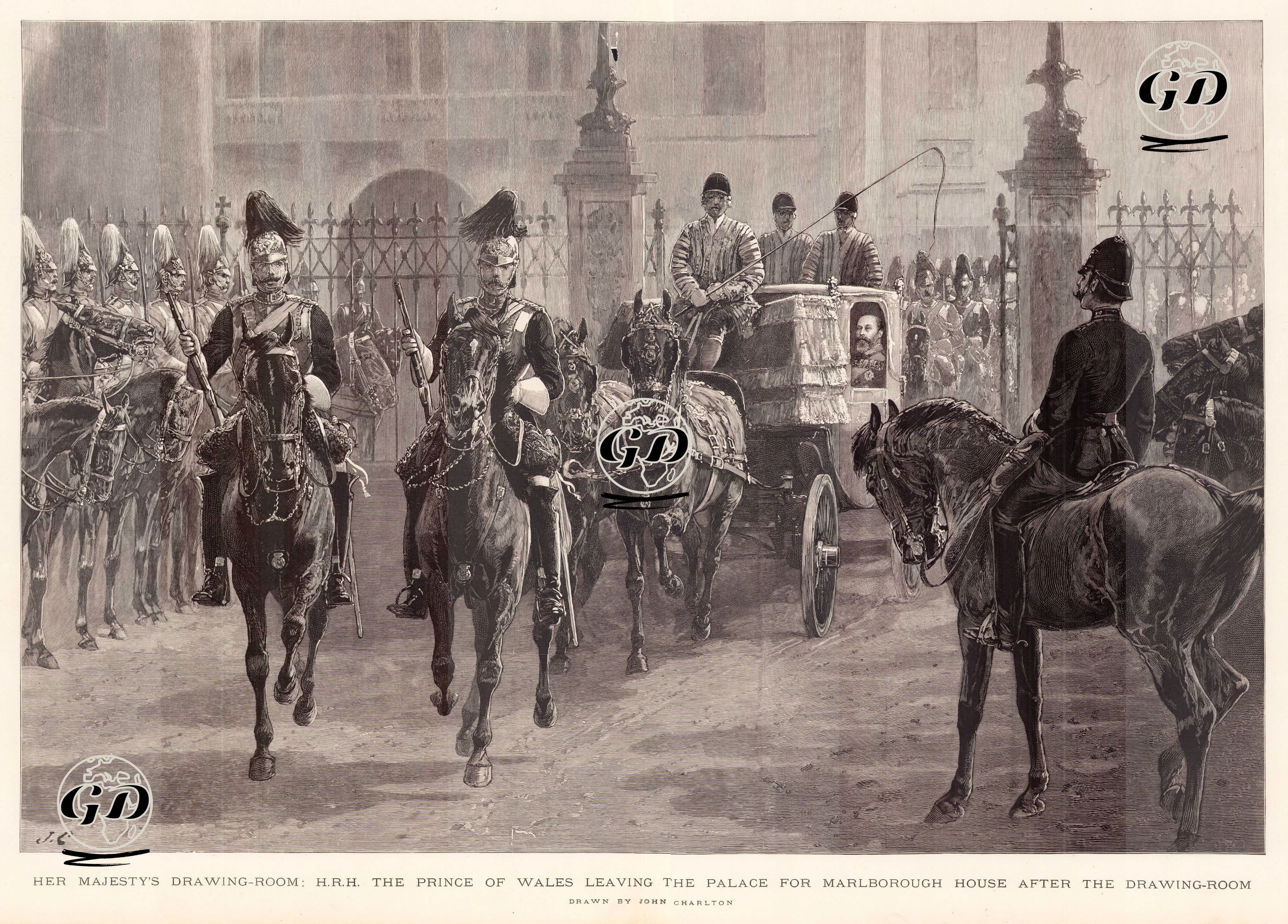 Galler Prensi (İngiltere Kralı) Marlborough House Giderken - John Charlton (1849-1917) - 1893