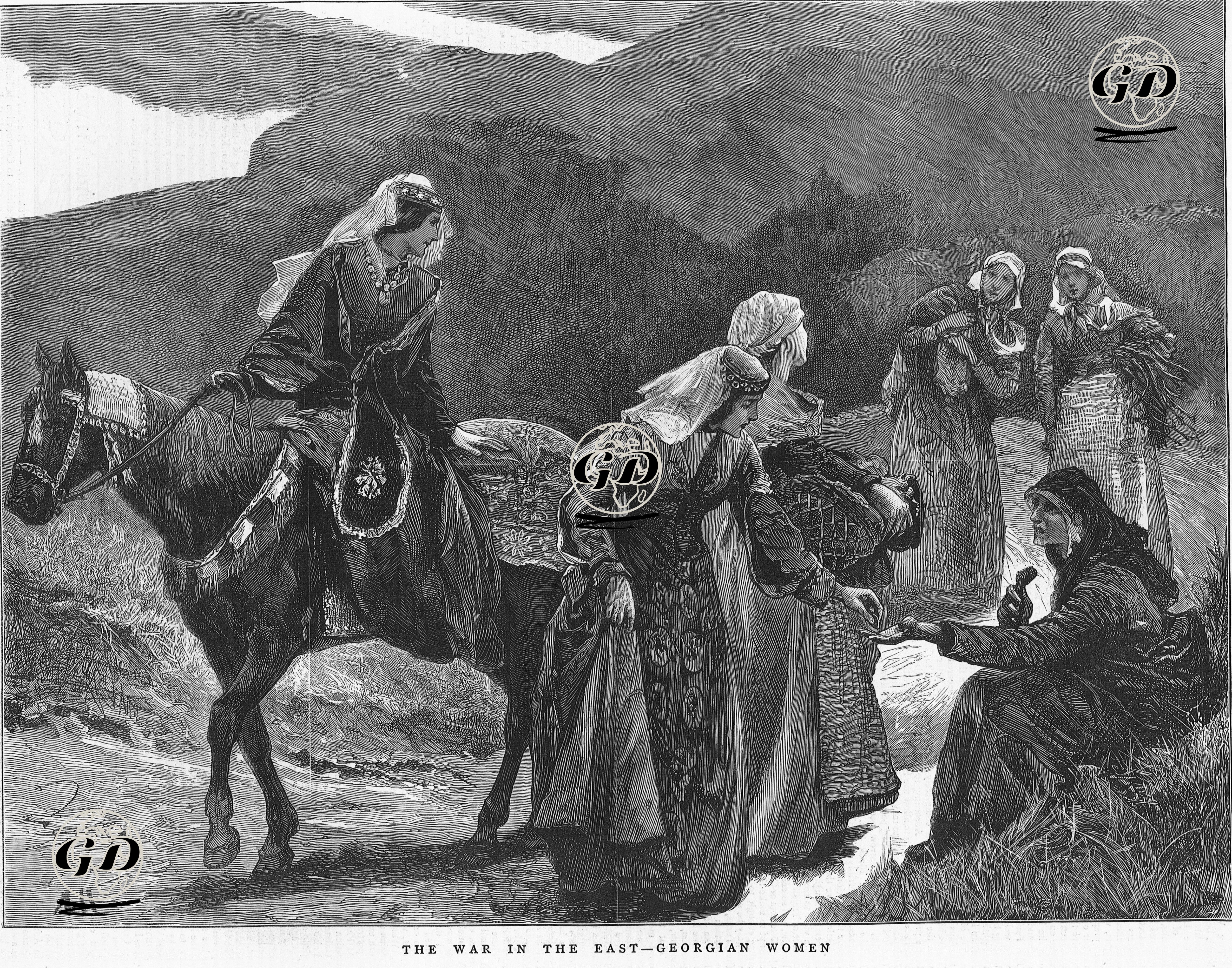 93 Harbi Sırasında Gürcü Kadınlar -  - 1877