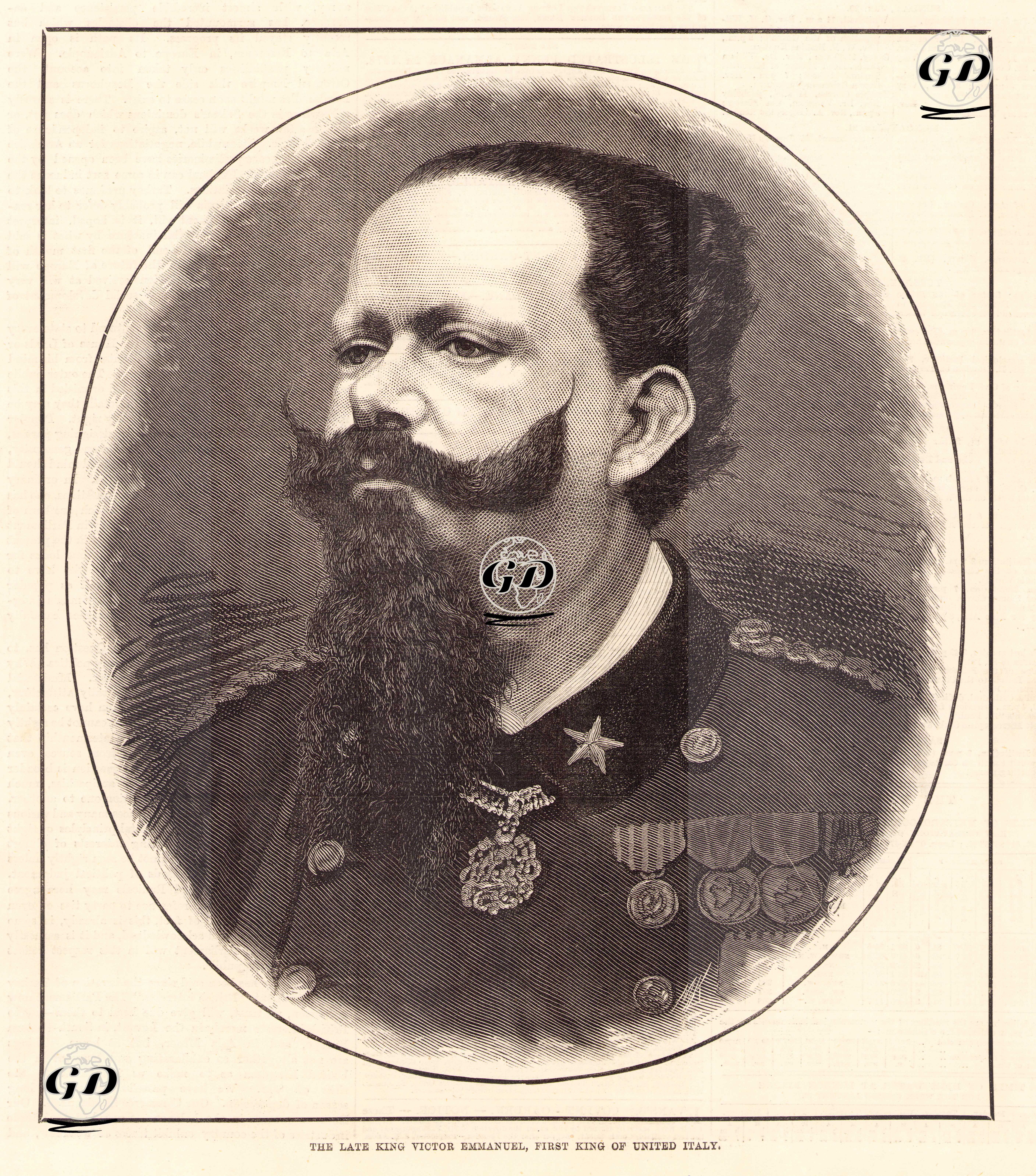 Birleşik İtalya'nın İlk Kralı Victor Emmanuel -  - 1878