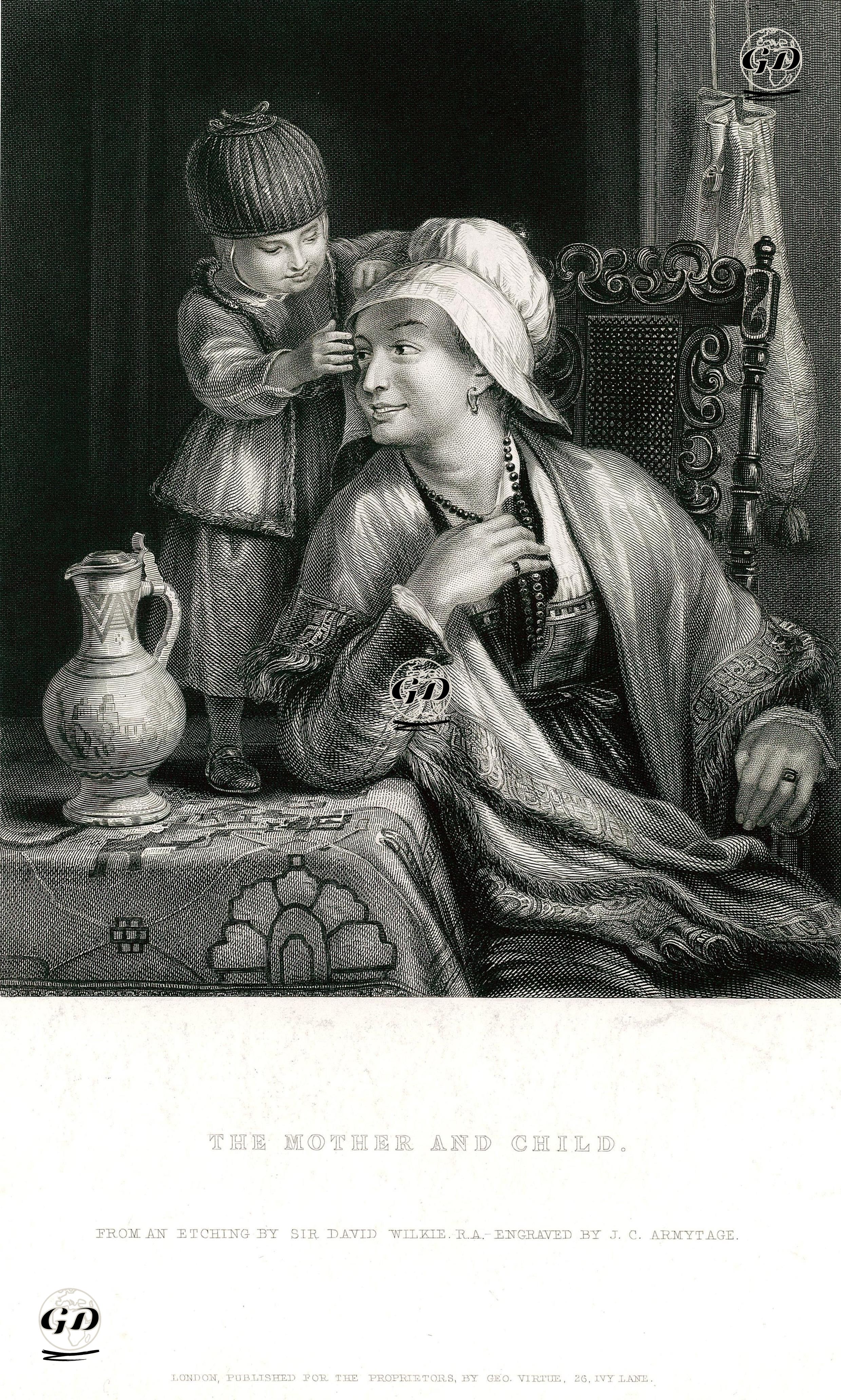 Anne ve Çocuğu - David Wilkie (1785-1841) - 1850